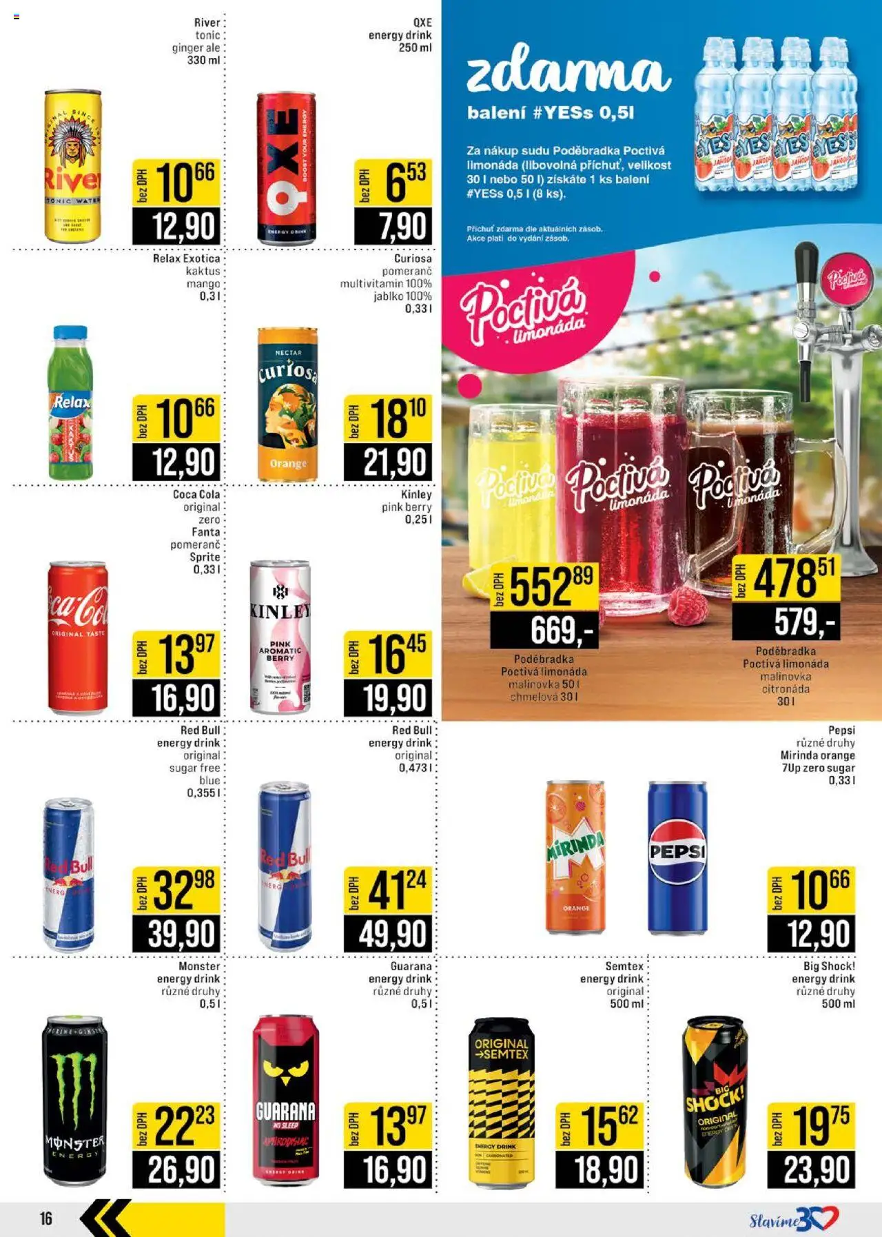 Jip leták - Cash & Carry od 17.09.2025 | Strana: 16 | Produkty: Mango, Limonáda, Ginger Ale, Cola
