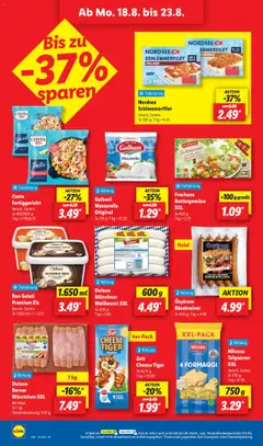Lidl Prospekt 	 - gültig ab dem 18.08.2025 | Seite: 12 | Produkte: Käse, Mozzarella, Käsekrainer, Eis