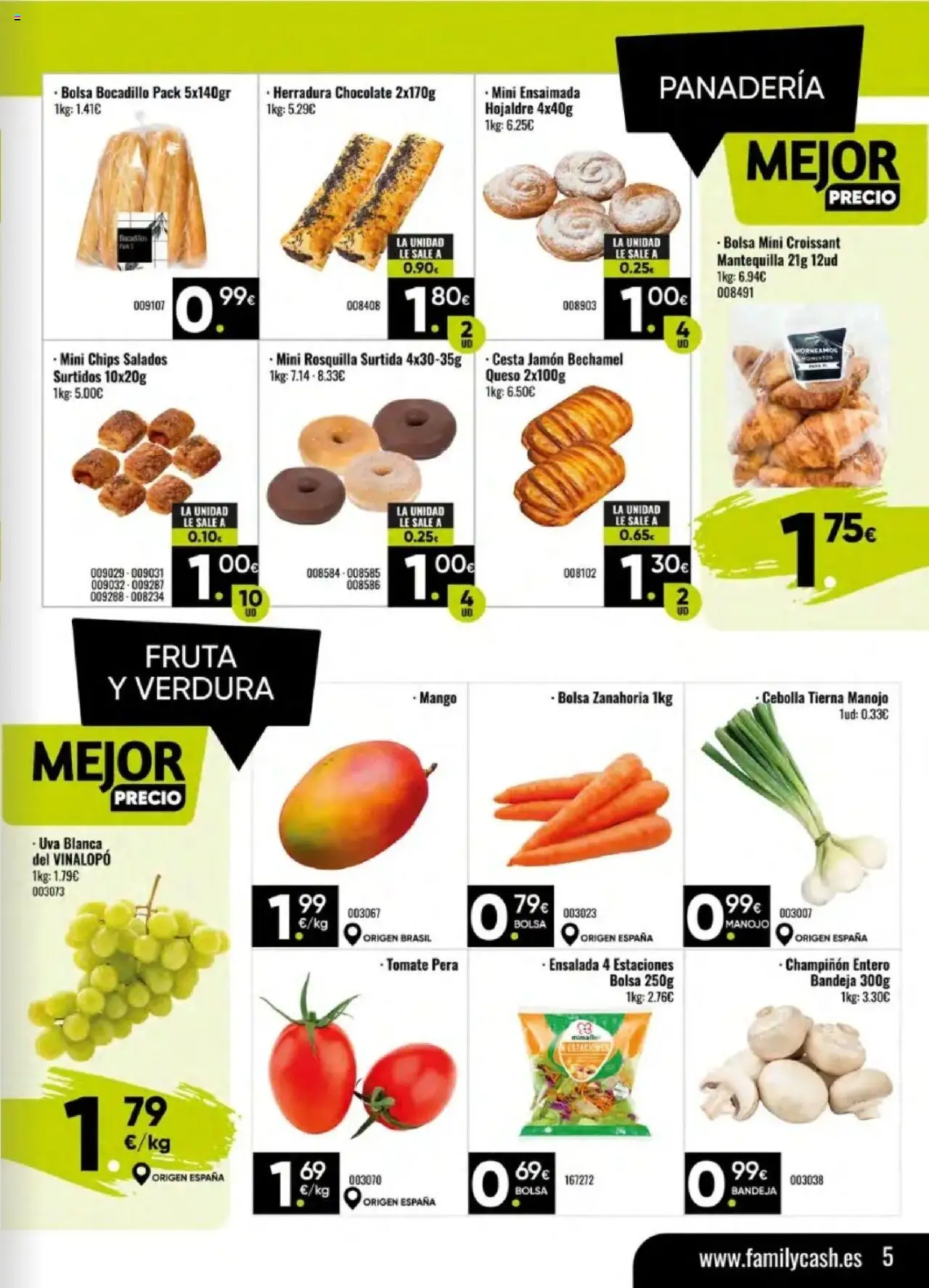 Family Cash folleto │ válido desde el 08.09.2025 | Página: 5 | Productos: Chocolate, Jamón, Croissant, Bandeja