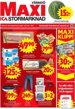 ICA Maxi - Värmdö - Förhandsvisning av reklamblad från butik ICA Maxi aktuell från 11.08.2025