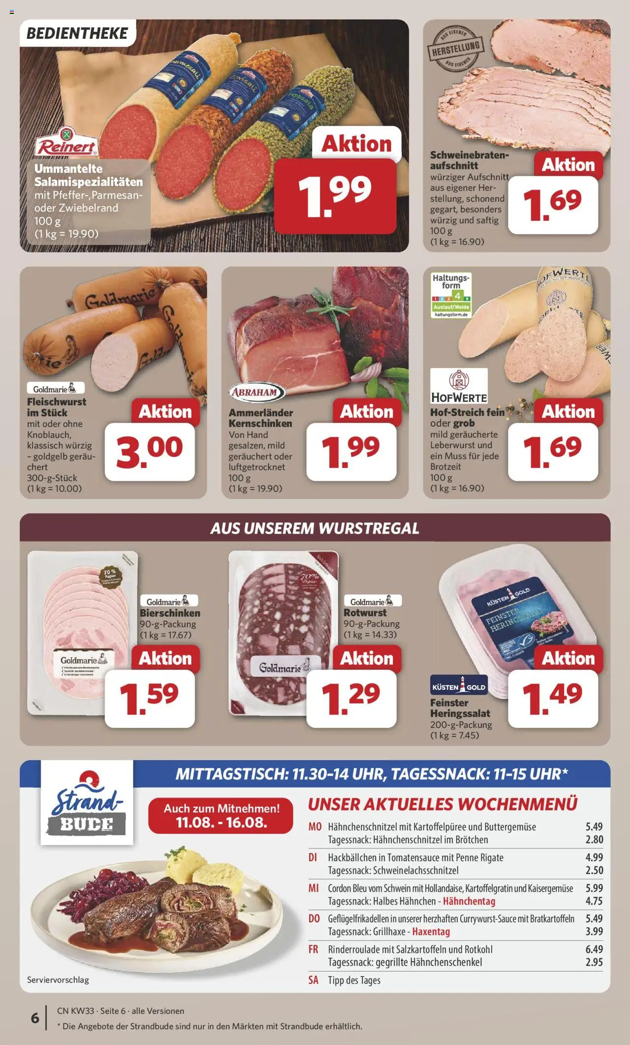 Combi Prospekt 	 - gültig ab dem 11.08.2025 | Seite: 6 | Produkte: Hahnchen, Hahnchenschenkel, Rotkohl