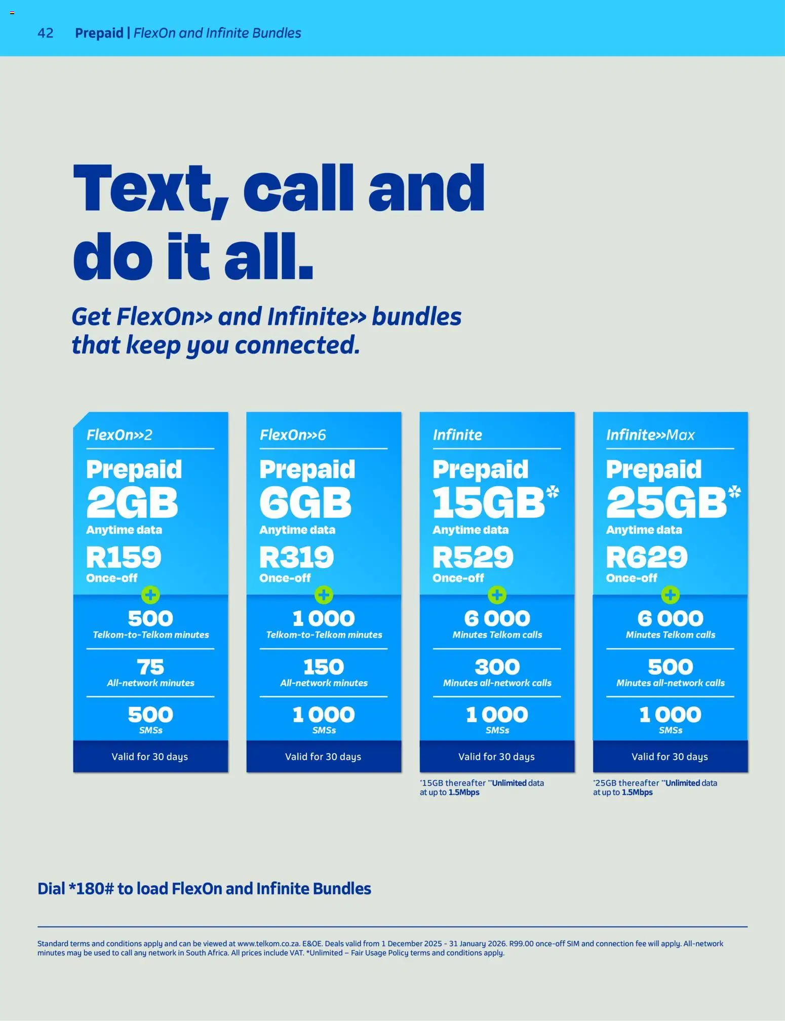 New Telkom catalogue – valid from 01.12.2025 | Page: 40 | Products: Data, Sim