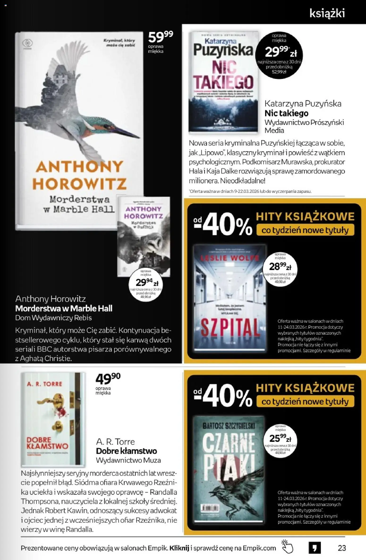 Empik promocje - Tom kultury Książki od 11.03.2026 | Strona: 23 | Produkty: Książki