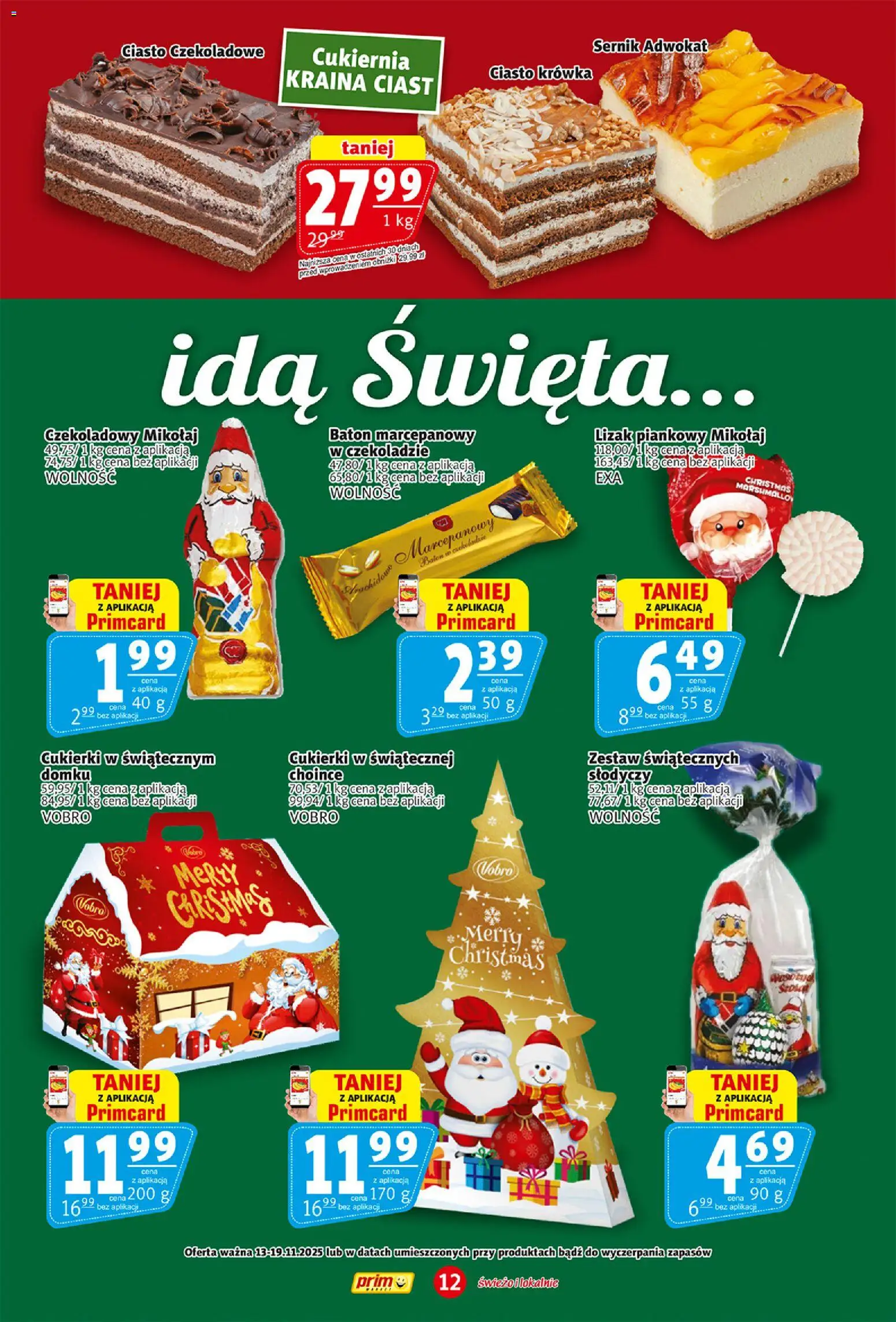 Prim Market Gazetka od 13.11.2025 | Strona: 12 | Produkty: Ciasto krówka, Krowka, Baton, Cukierki