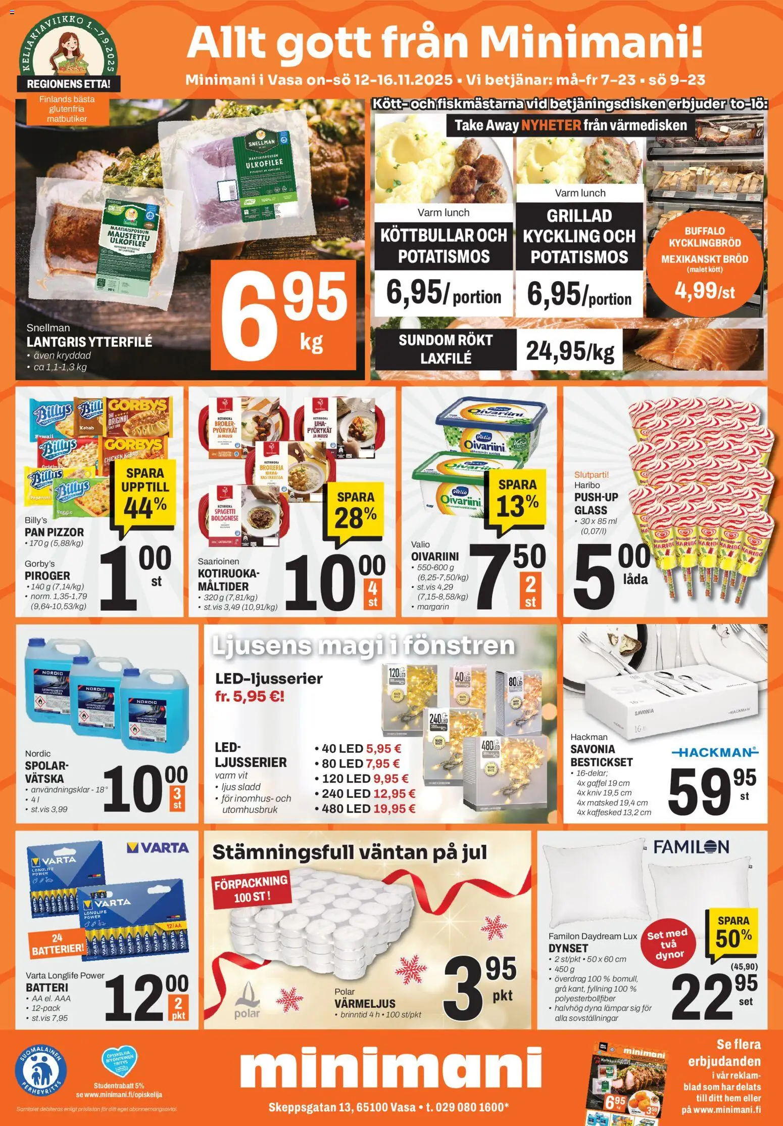 Minimani Tarjoukset - Vaasa – voimassa 12.11.2025 alkaen | Sivu: 2 | Tuotteet: Spagetti, Kerma