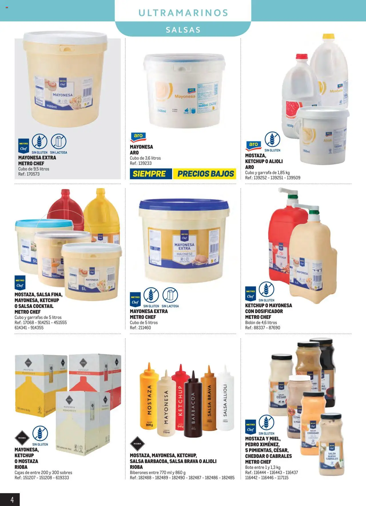 Makro - Despensa Península │ válido desde el 04.03.2025 | Página: 4 | Productos: Queso, Salsa brava, Barbacoa