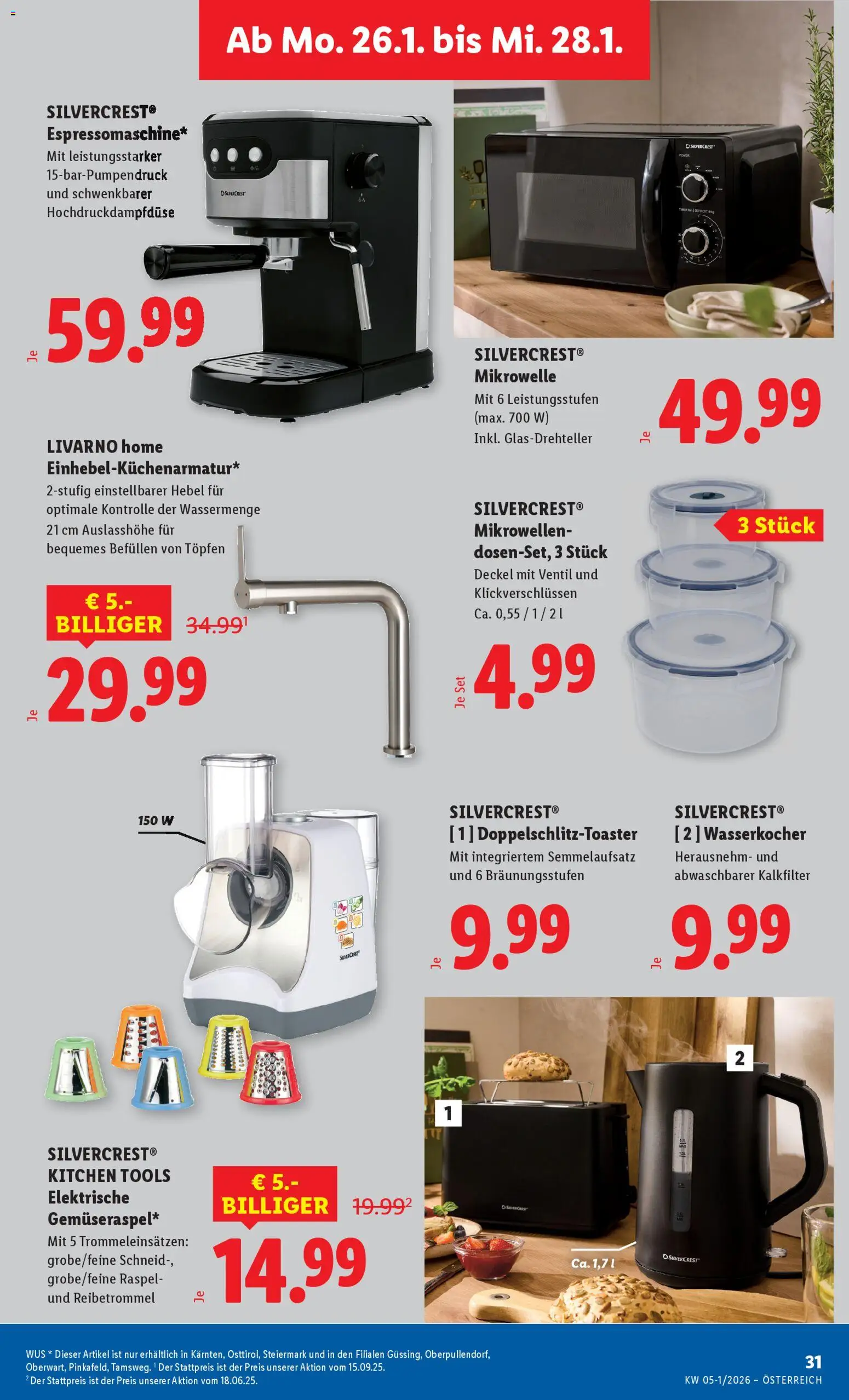 Lidl Flugblatt - Oberpullendorf, Güssing, Oberwart gültig ab 22.01.2026 | Seite: 37 | Produkte: Mikrowelle, Wasserkocher