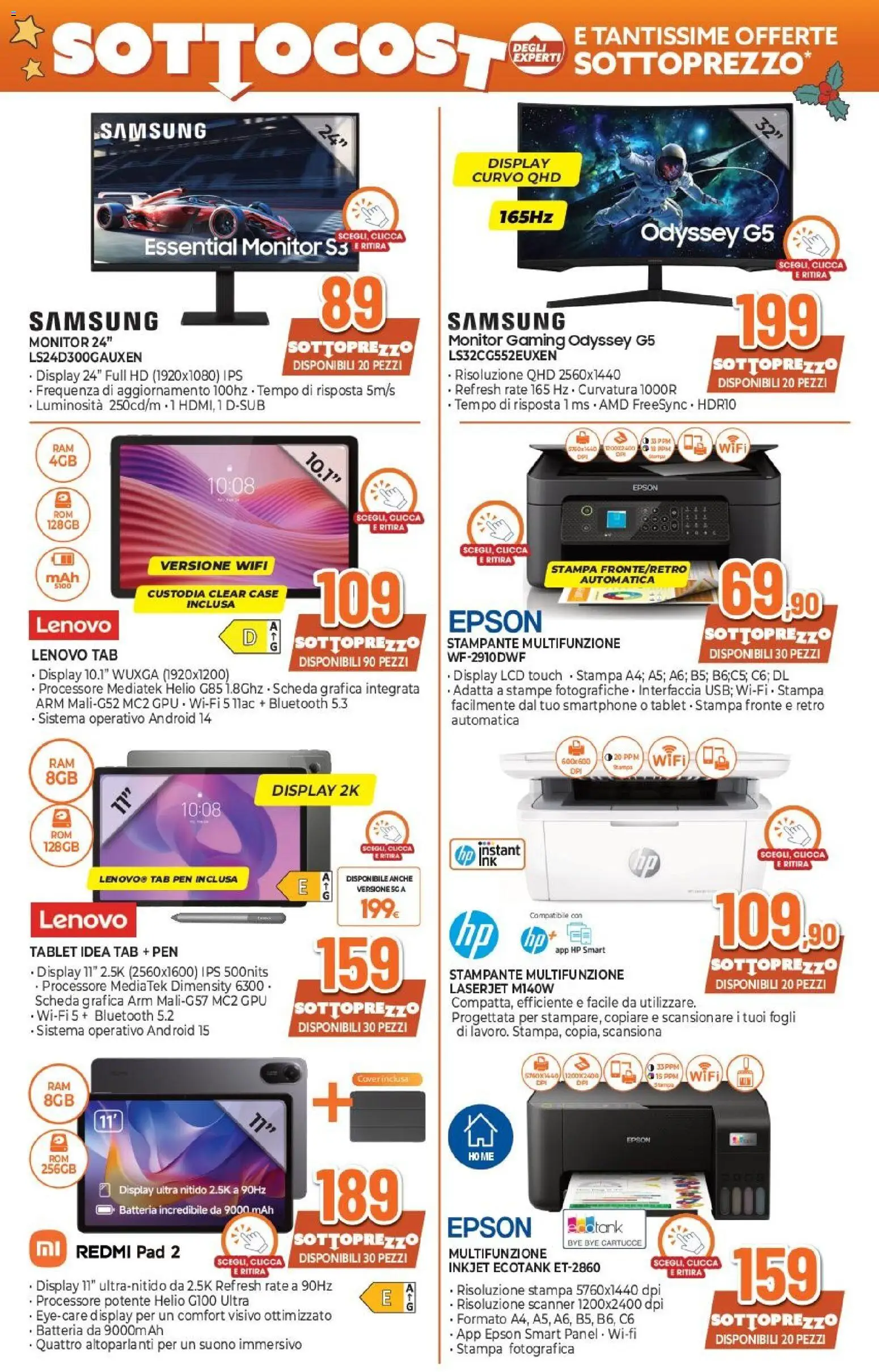 Volantino Expert del 12.12.2025 | Pagina: 8 | Prodotti: Monitor, Stampa, Batteria, Samsung