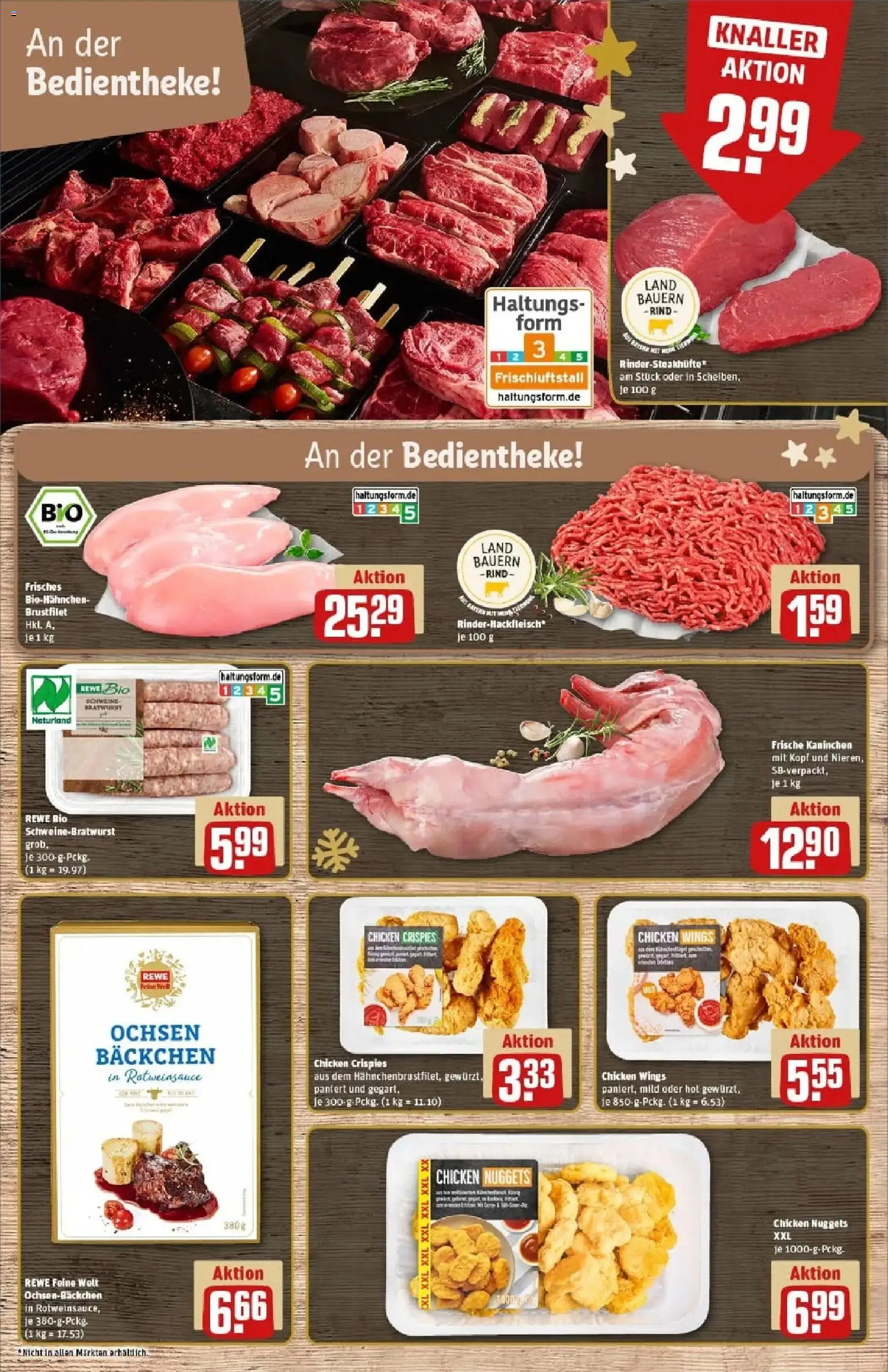 Rewe prospekt München / Bogenhausen	 – gültig ab 23.11.2025 | Seite: 11 | Produkte: Kaninchen, Bratwurst, Steak