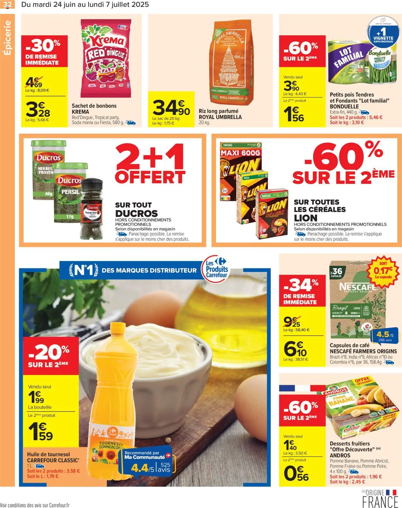  | Page: 34 | Produits: Pois, Huile de tournesol, Café, Céréales