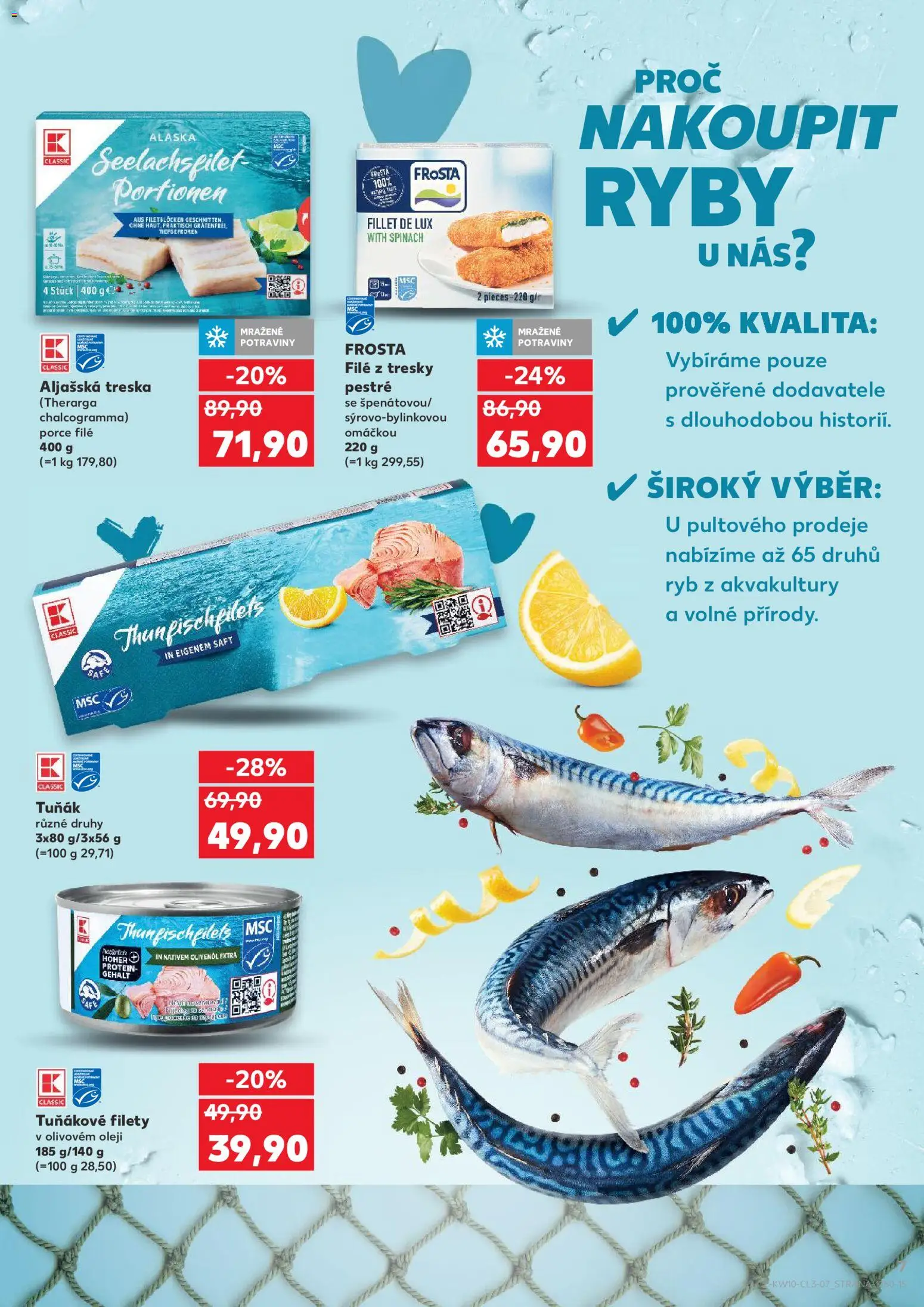 Kaufland leták - Plzeň Bory od 04.03.2026 | Strana: 7 | Produkty: Tuňák, Treska, Potraviny, File