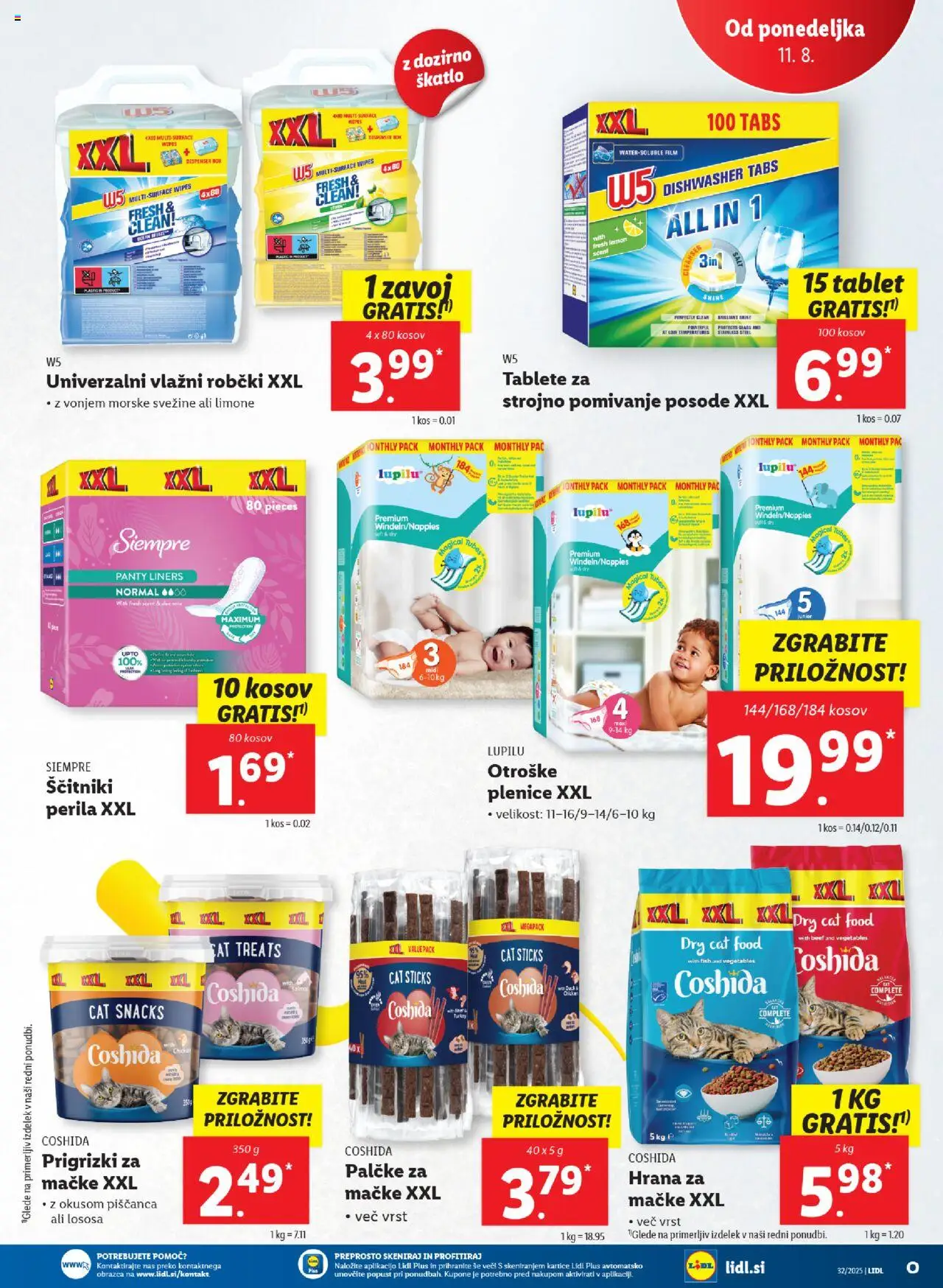 Lidl katalog │ velja od 07.08.2025 | Stran: 53 | Izdelki: Plenice, Kos, Prigrizki, Ščitniki