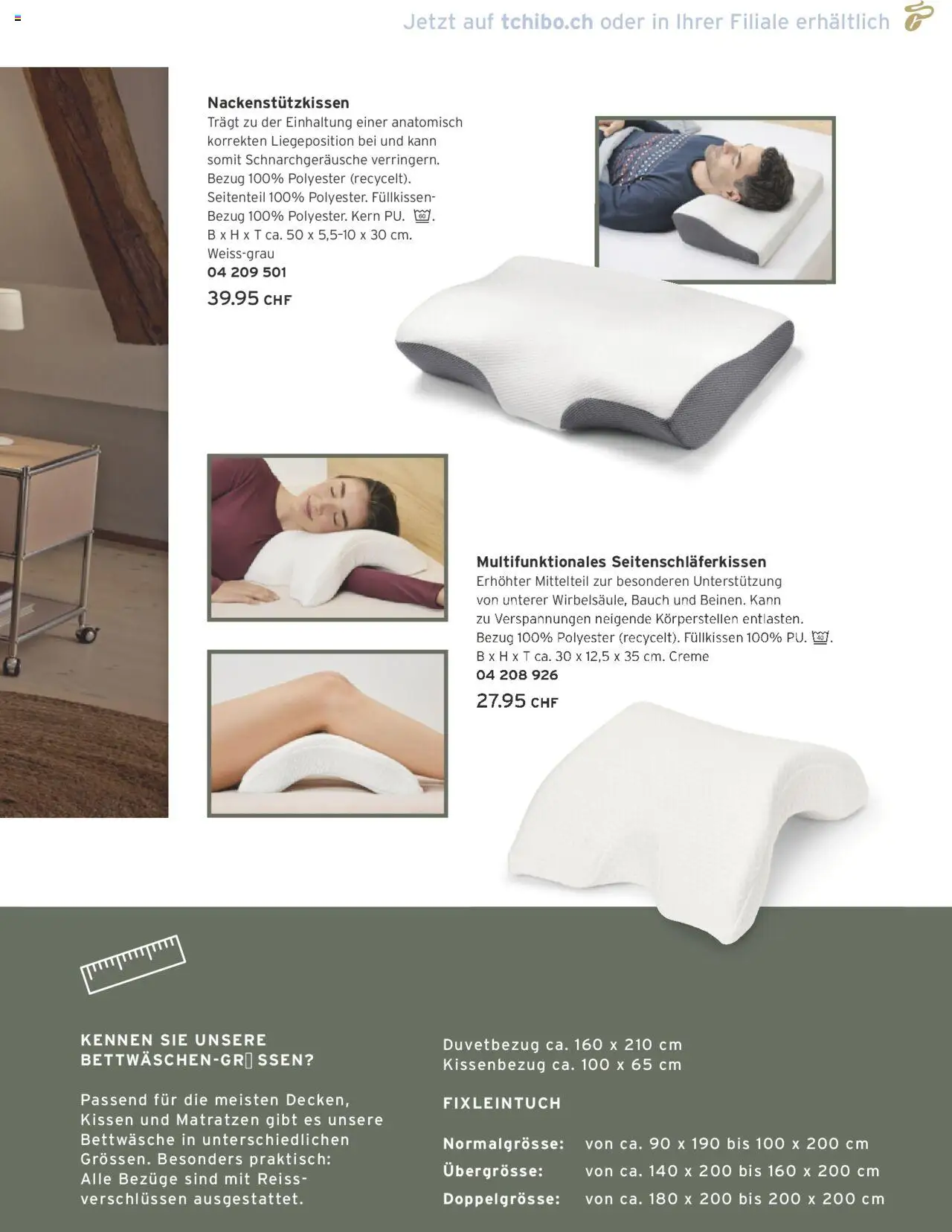 Tchibo Aktionen – gültig ab 10.10.2025 | Seite: 49 | Produkte: Kissen, Bettwäsche, Creme