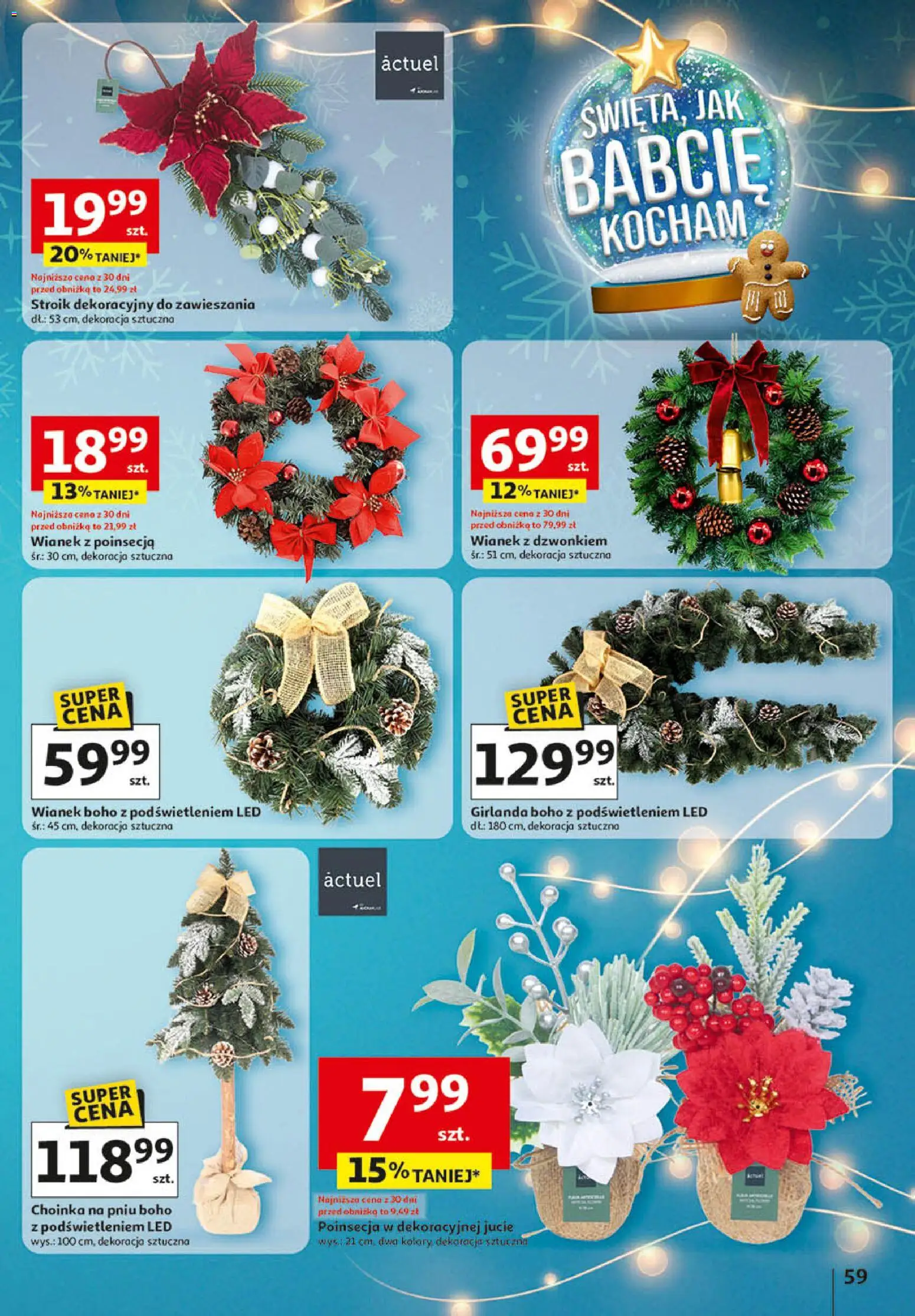 Auchan Gazetka - Zabawki Święta jak babcię kocham Hipermarket od 06.11.2025 | Strona: 59 | Produkty: Choinka