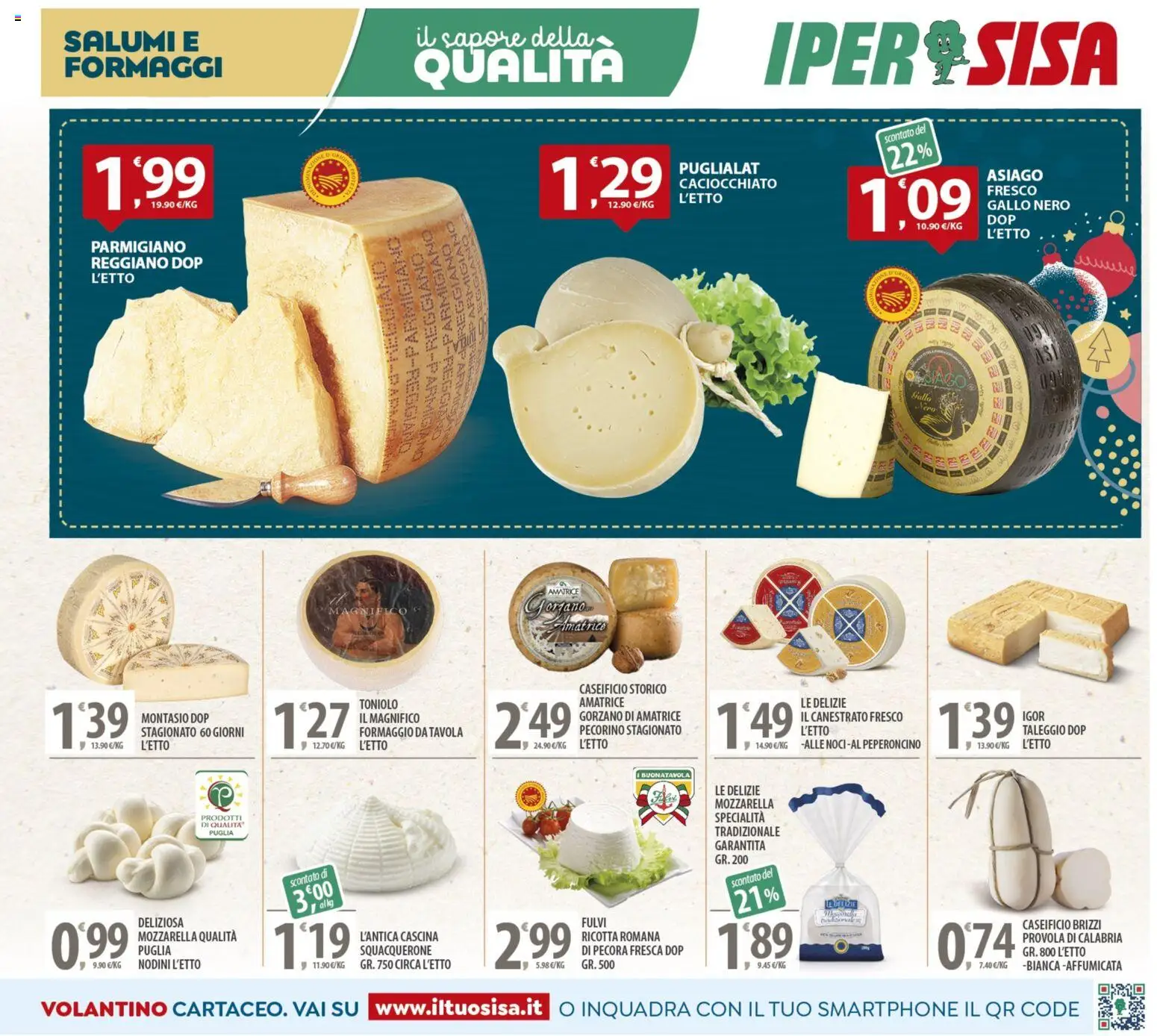 Volantino SISA del 05.12.2025 | Pagina: 5 | Prodotti: Formaggio, Ricotta, Parmigiano, Pecorino