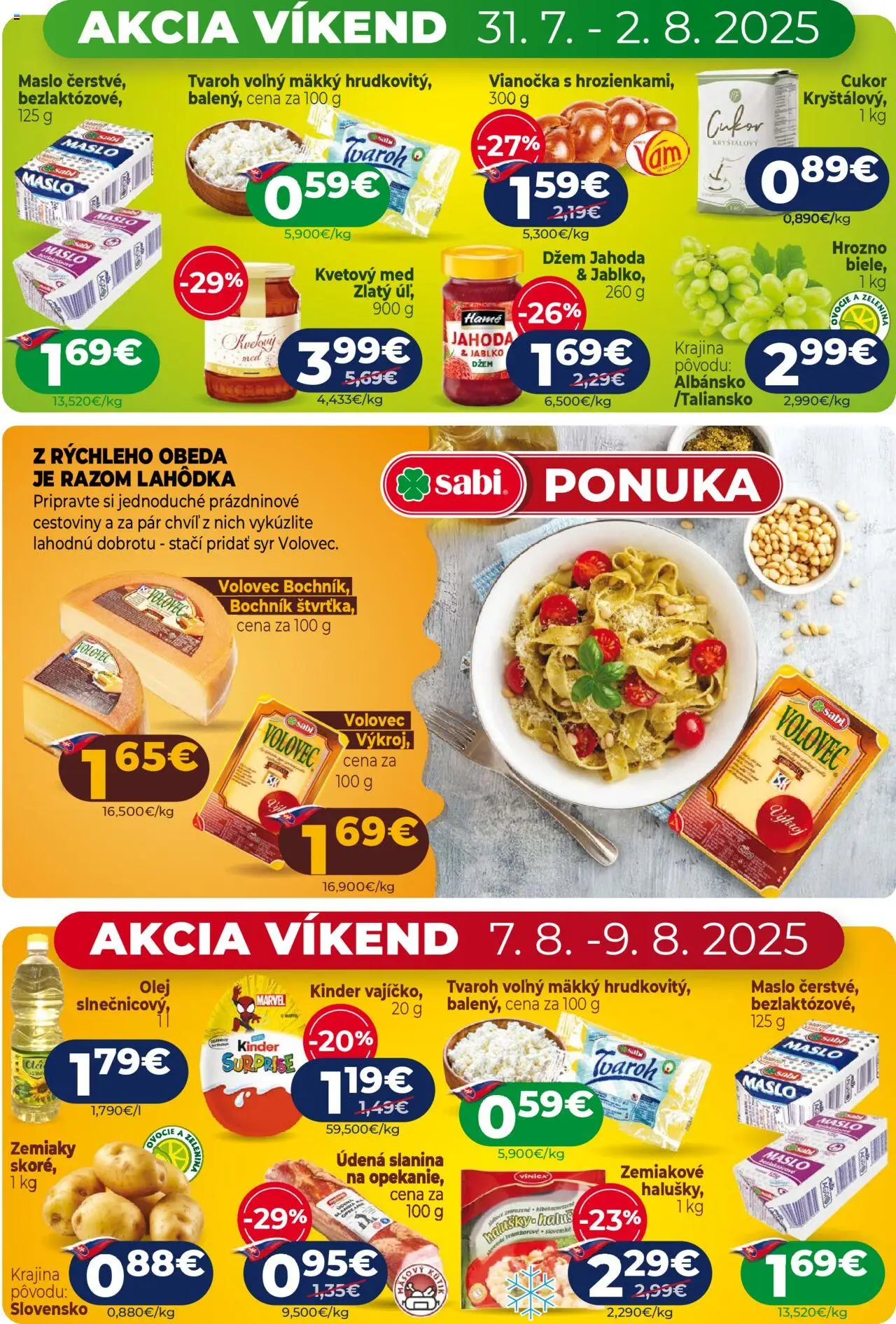 Milk Agro leták │ platný od 30.07.2025 | Strana: 3 | Produkty: Olej, Vianočka, Kinder, Cukor