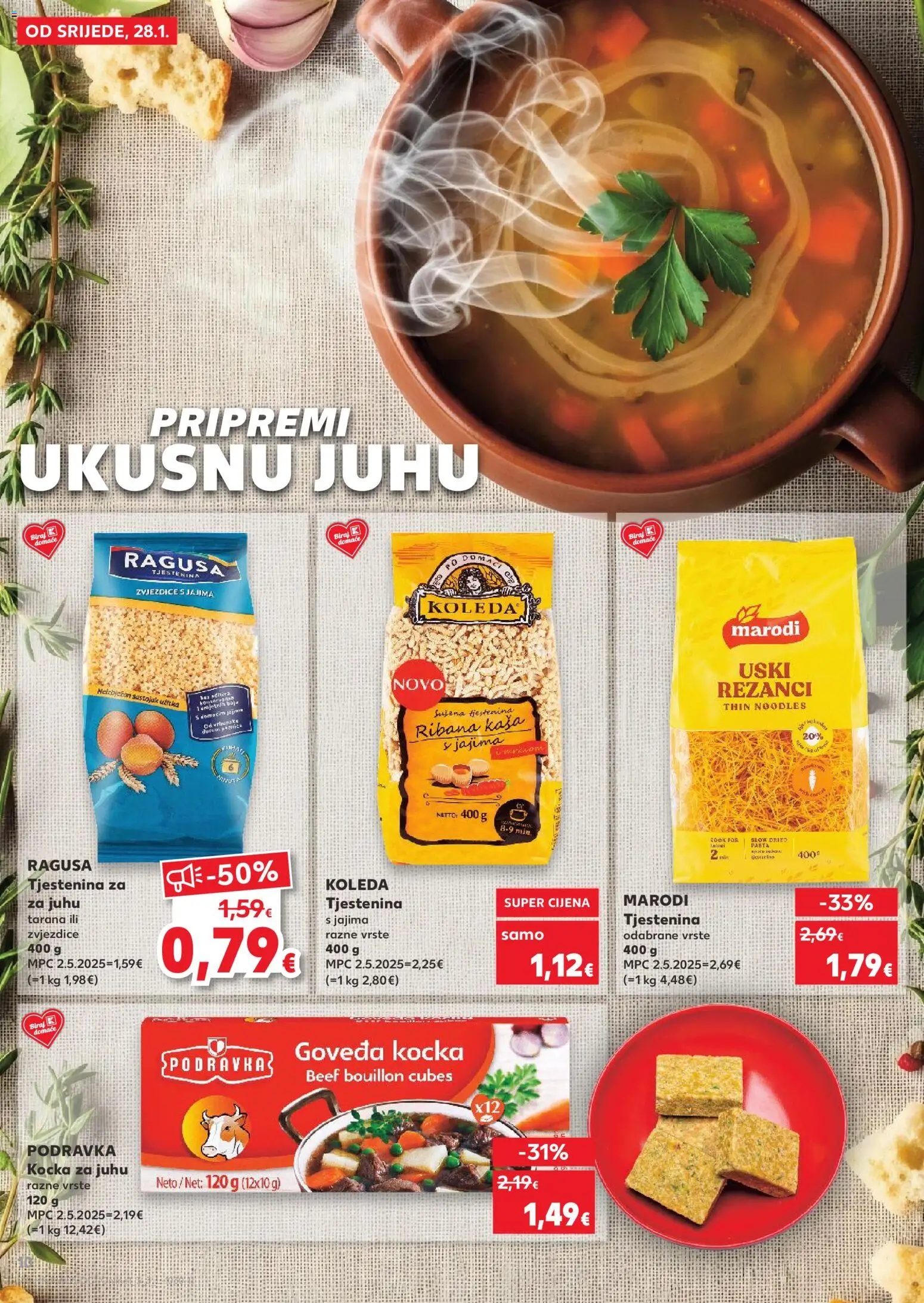 Kaufland katalog | vrijedi od 28.01.2026 | Stranica: 10 | Proizvodi: Podravka, Rezanci, Tjestenina, Pasta