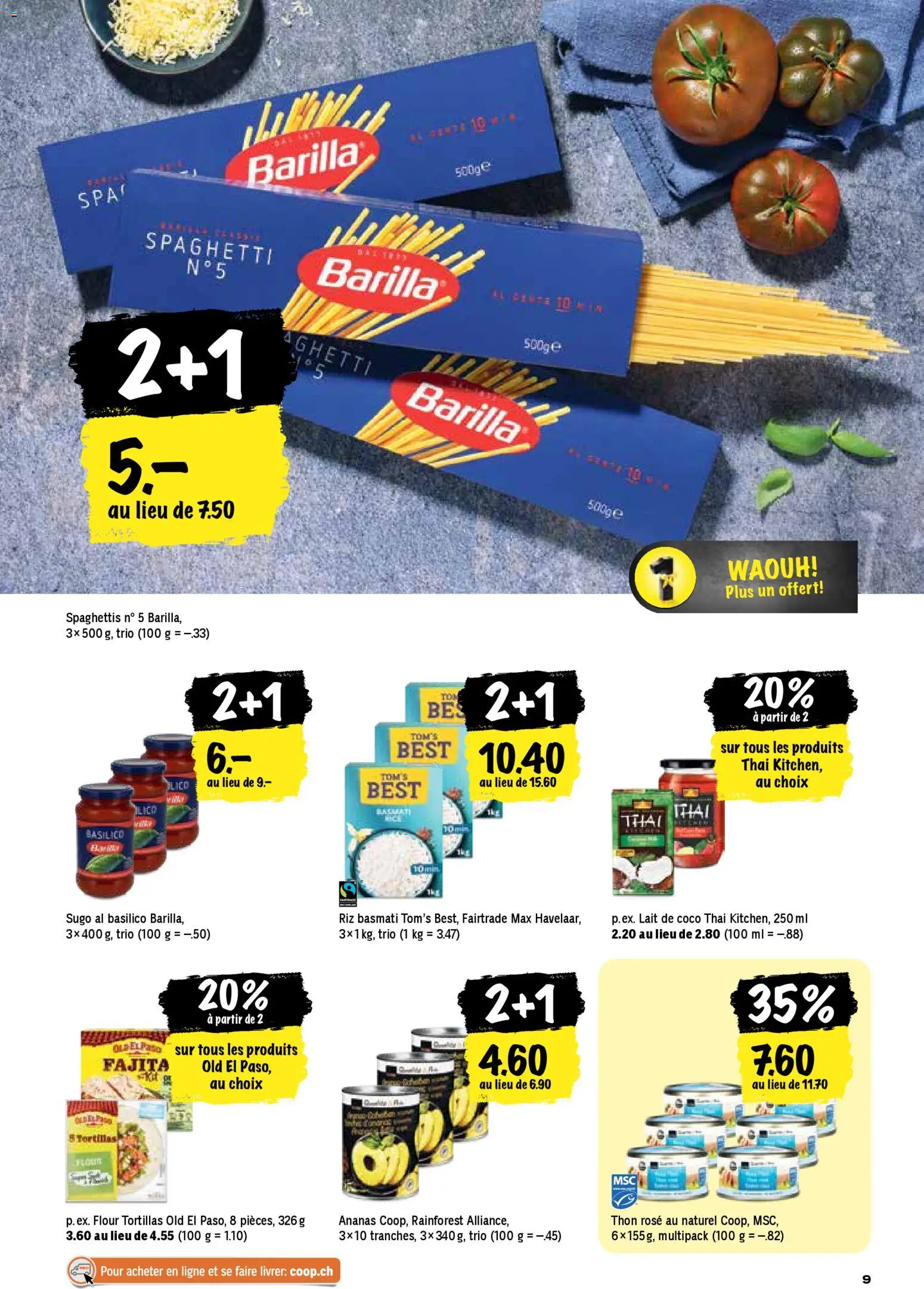 Coop - Les actions de la semaine – gültig ab 08.01.2026 | Seite: 9 | Produkte: Barilla, Ananas, Pasta
