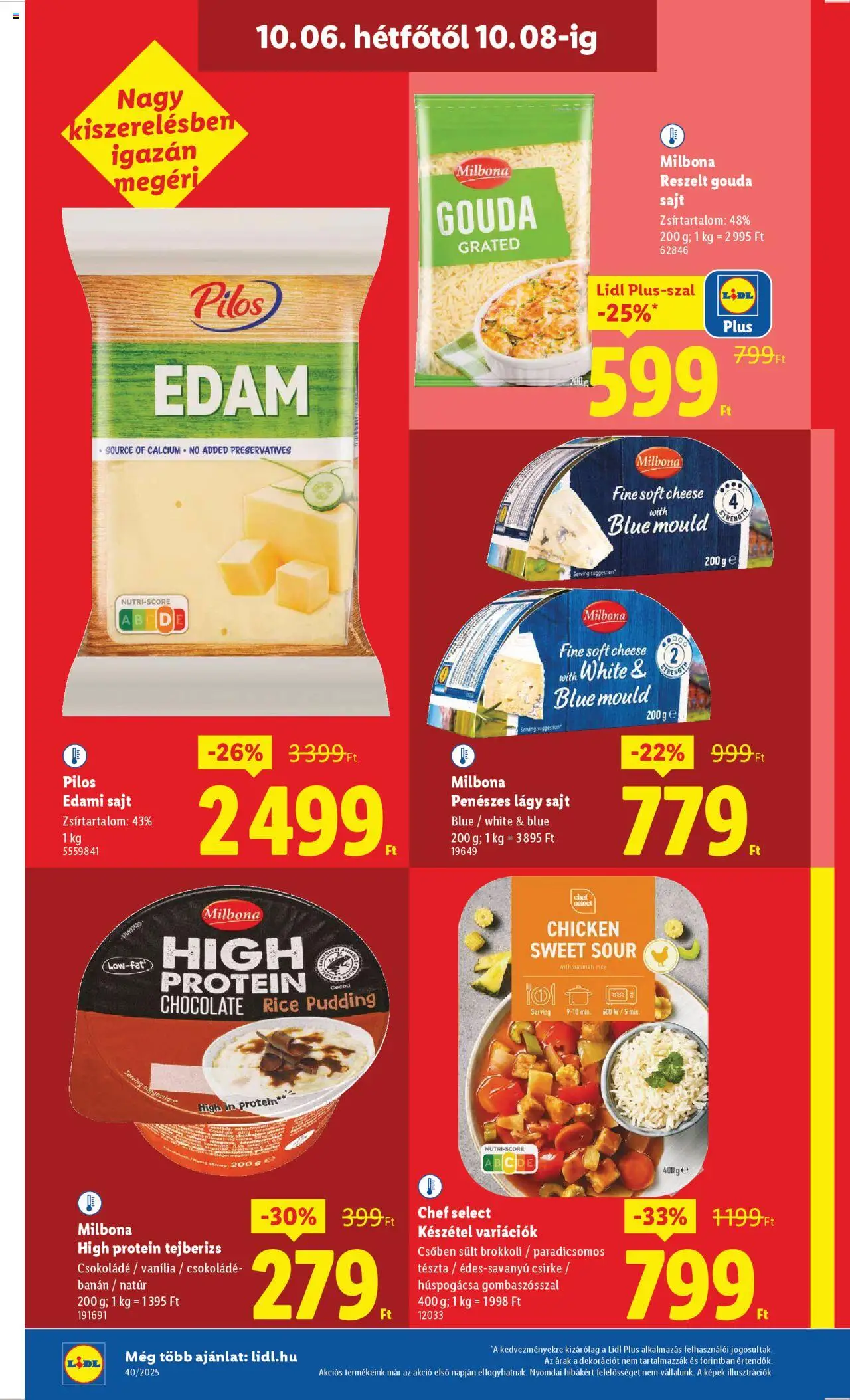 Lidl akciós ujság - amely érvényes a következő dátumtól: 02.10.2025 | Oldal: 62 | Termékek: Edami sajt, Protein, Sajt, Brokkoli