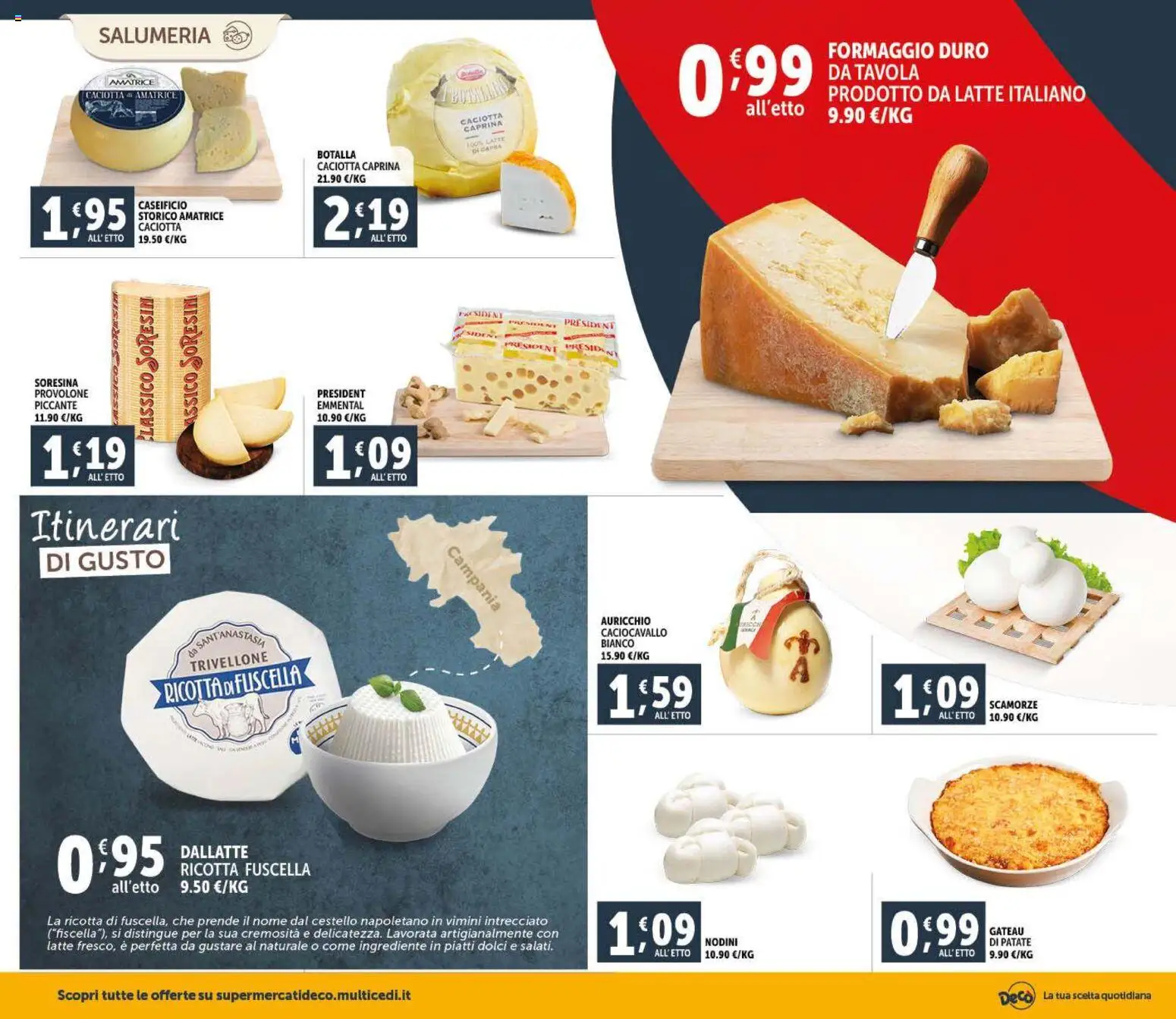 Volantino Decò del 09.01.2026 | Pagina: 2 | Prodotti: Provolone, Patate, Latte, Emmental