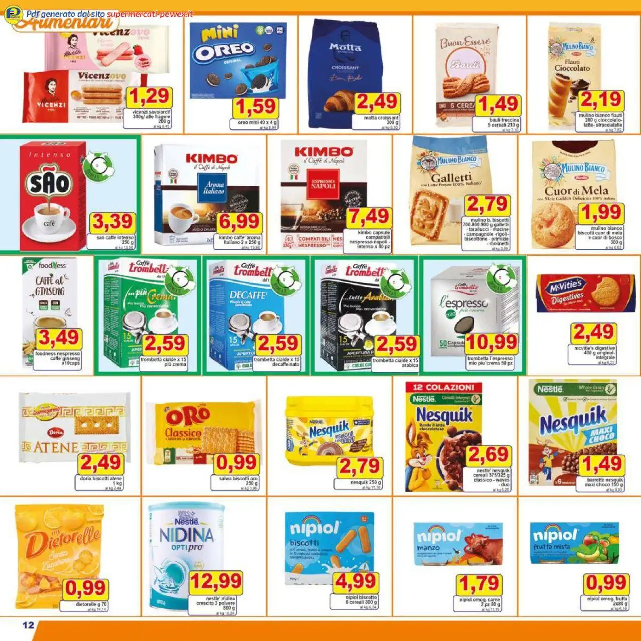Volantino Pewex del 18.08.2025 | Pagina: 12 | Prodotti: Cioccolato, Mele, Biscotti, Stracciatella