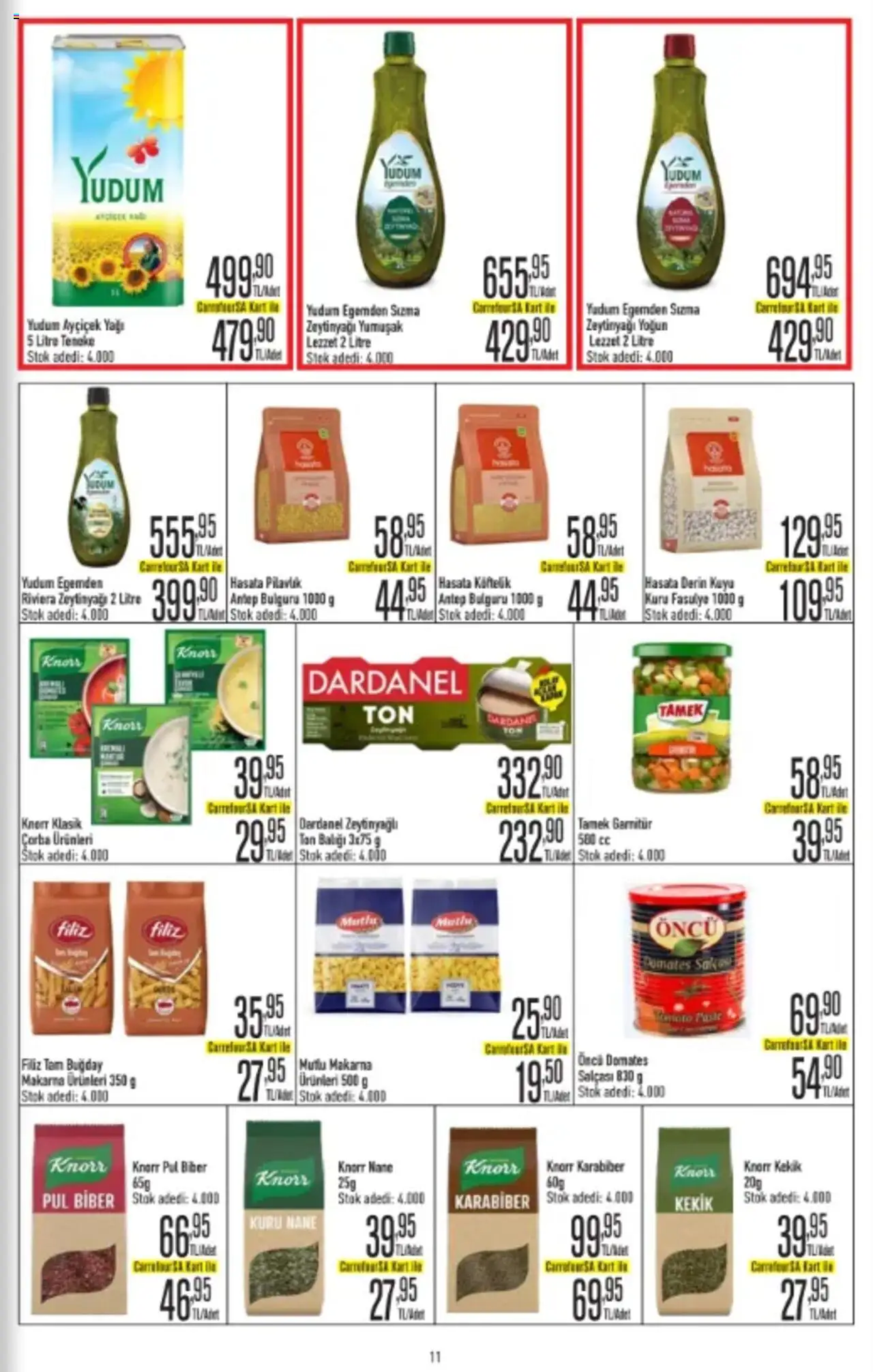 CarrefourSA Katalog - 26.09.2025 tarihinden itibaren geçerlidir | Sayfa: 11 | Ürünler: Domates, Karabiber, Biber, Ton balığı