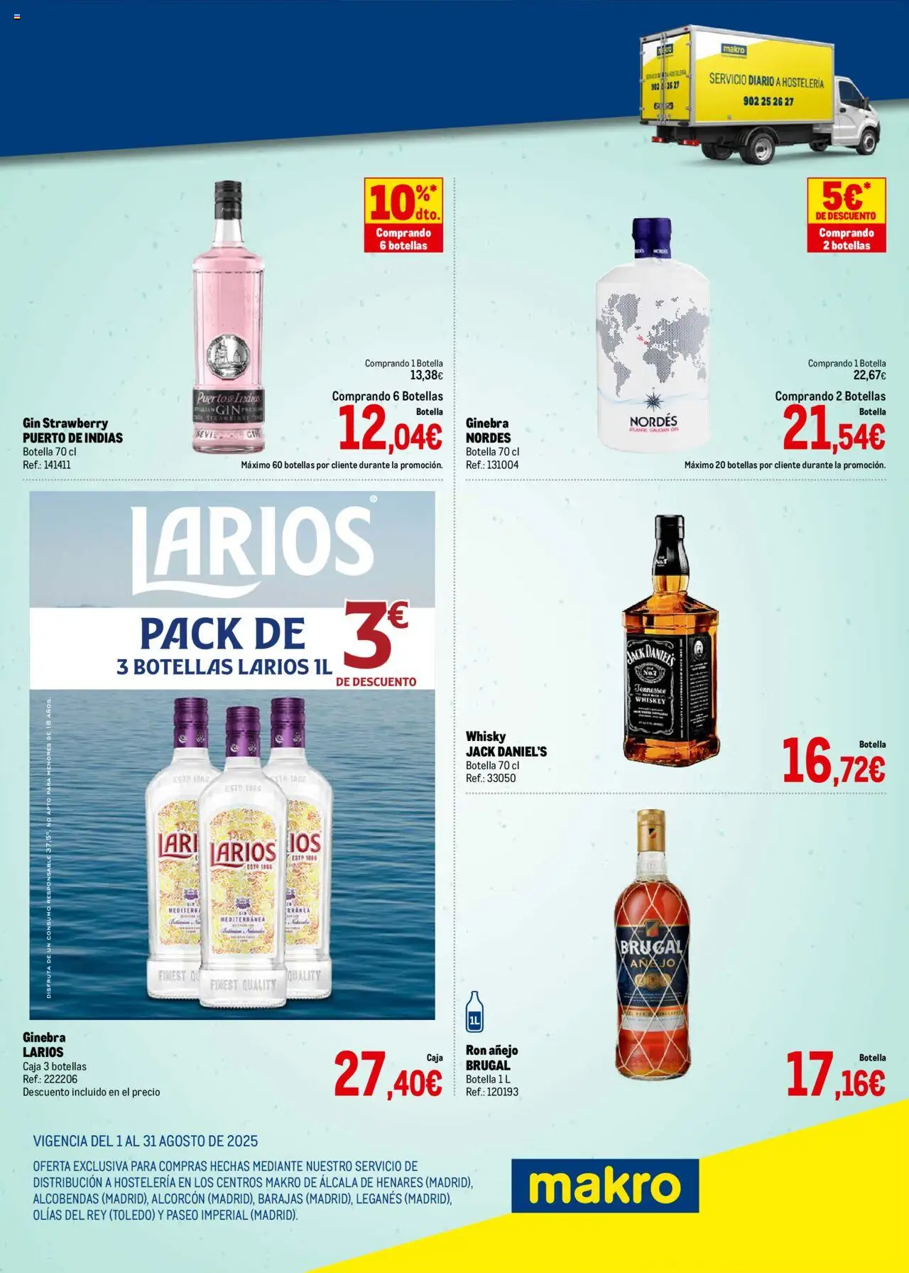 Makro - Destilados Centro │ válido desde el 01.08.2025 | Página: 3 | Productos: Ron, Ginebra, Whisky, Caja