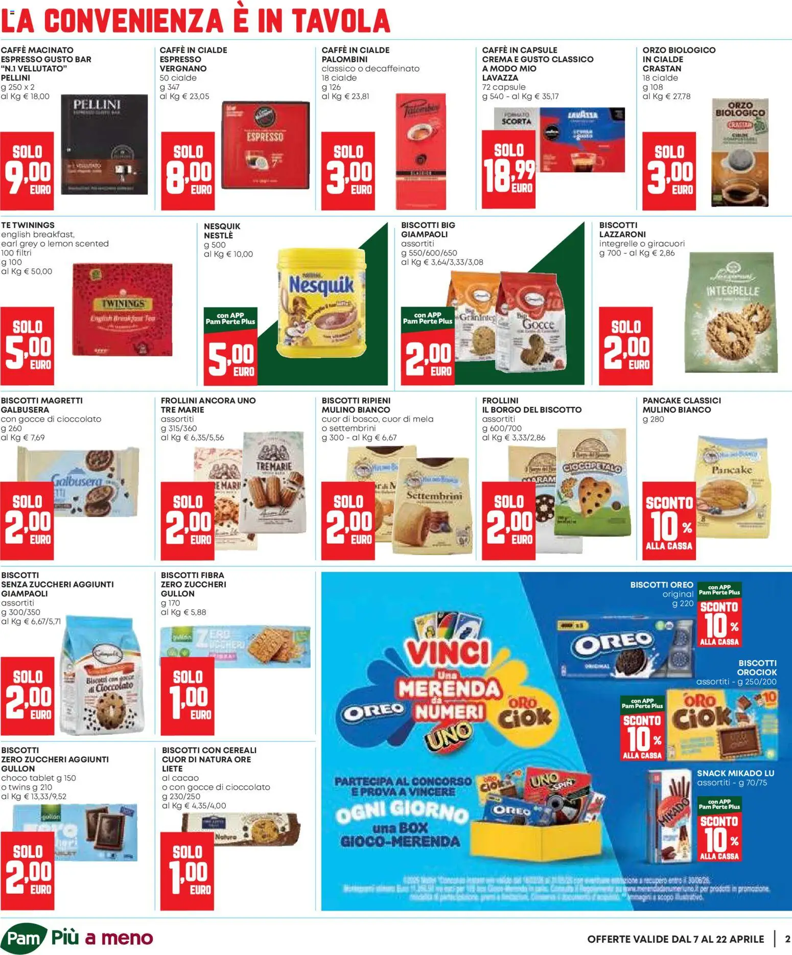 Volantino Panorama del 07.04.2026 | Pagina: 2 | Prodotti: Tablet, Cacao, Frollini, Caffè in cialde