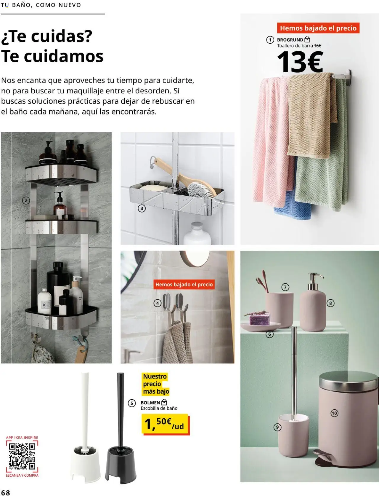 Catálogo IKEA Accesorios y decoración │ válido desde el 25.09.2025 | Página: 68 | Productos: Maquillaje, Toallero, Té, Baño