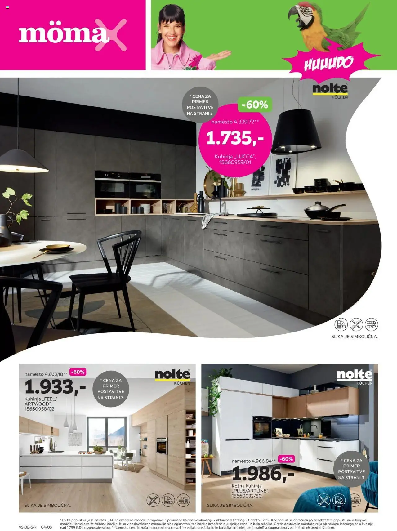 Mömax katalog do -60% + -22% DDV na izbrane kuhinje po meri │ velja od 18.08.2025 | Stran: 4 | Izdelki: Kuhinja
