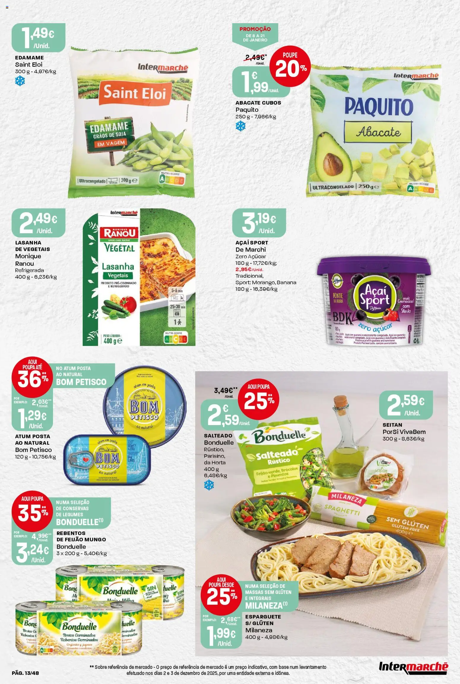 Intermarché folheto │ válido de 08.01.2026 | Página: 13 | Produtos: Edamame, Stevia, Abacate, Açúcar