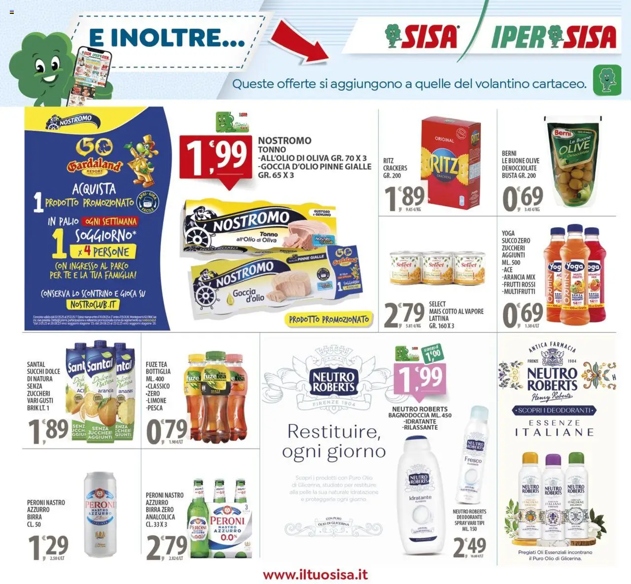 Volantino SISA del 21.08.2025 | Pagina: 22 | Prodotti: Birra, Tè, Olio, Arancia