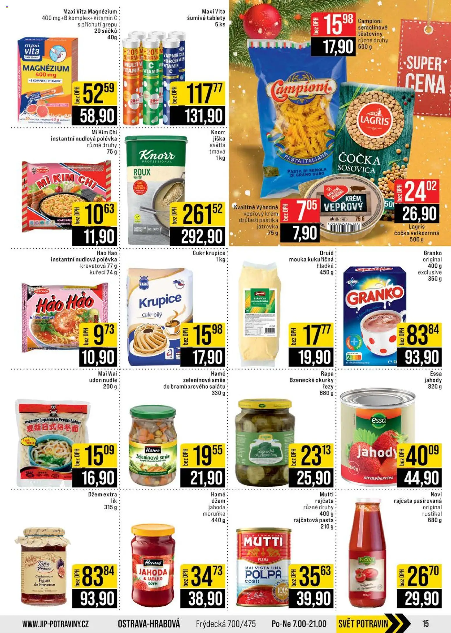 Jip leták - Cash & Carry od 17.12.2025 | Strana: 15 | Produkty: Čočka, Džem, Knorr, Udon nudle