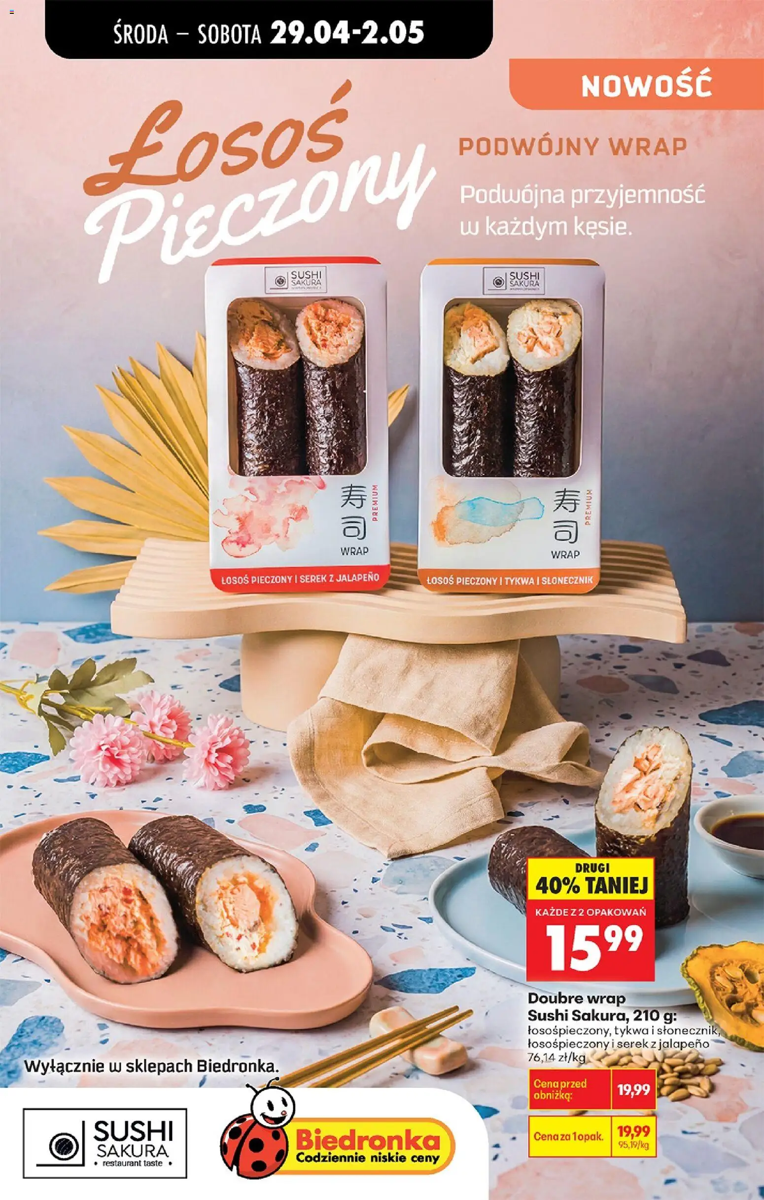 Biedronka Polsko leták - Codziennie niskie ceny od 29.04.2026 | Strana: 68 | Produkty: Losos, Sushi