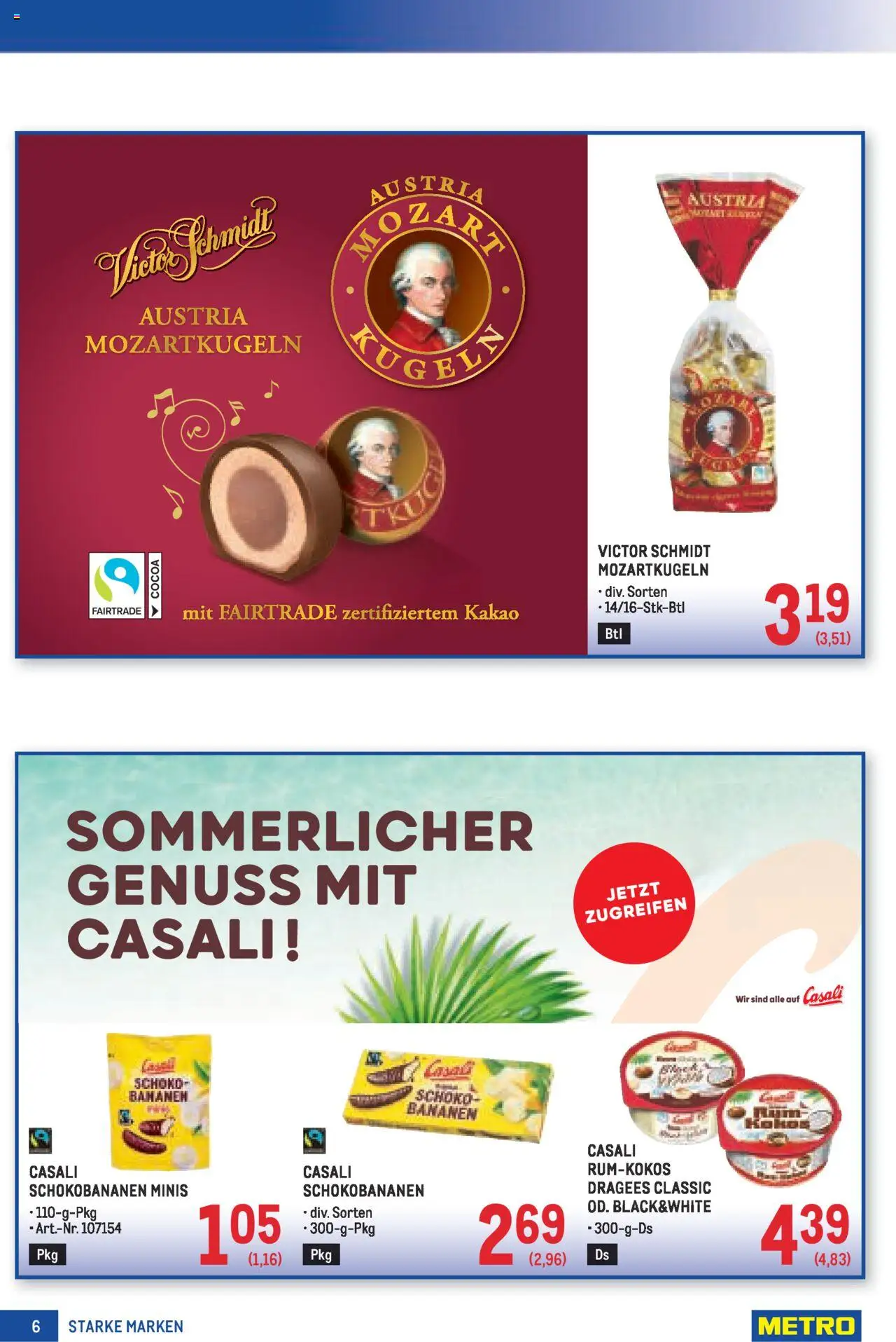 Metro  Starke Marken gültig ab 04.09.2025 | Seite: 6 | Produkte: Bananen