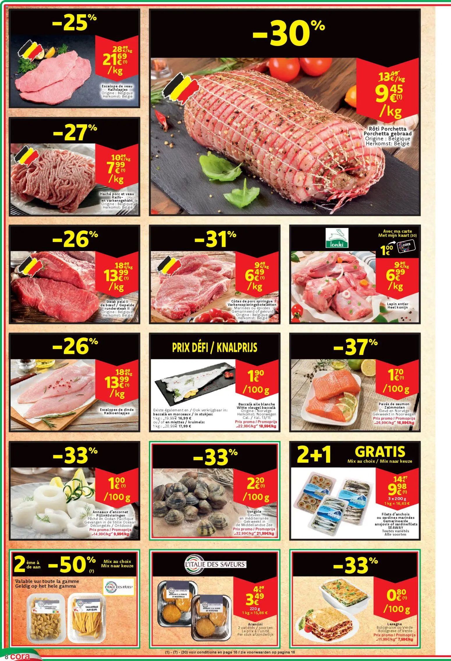 {H1} | Pagina: 8 | Producten: Cordon bleu, Lasagne, La, Kaart