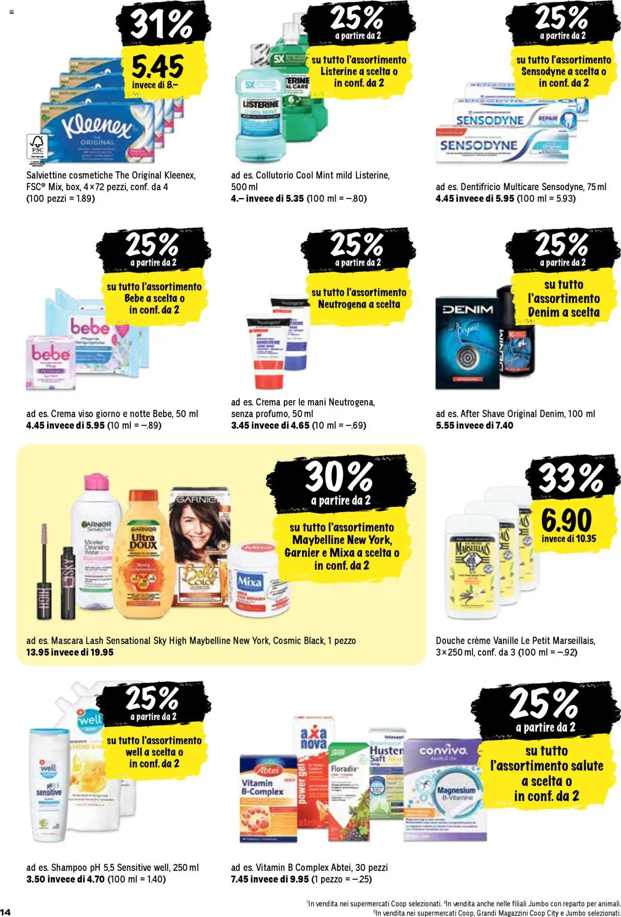 Coop - Una settimana di azioni – gültig ab 16.10.2025 | Seite: 14 | Produkte: Box, Saft, Creme, Mascara