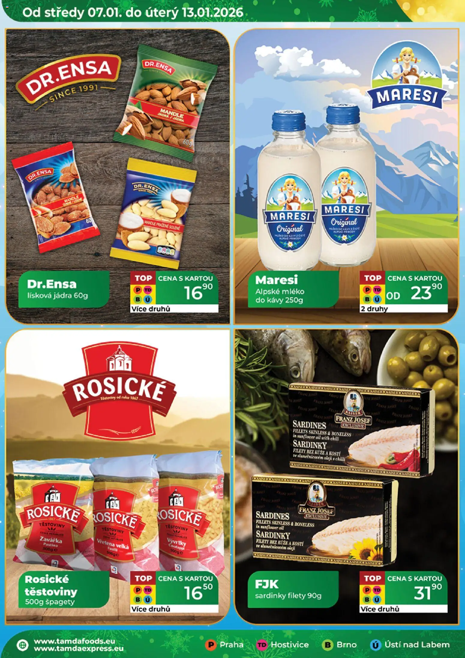 Tamda Foods leták od 07.01.2026 | Strana: 12 | Produkty: Mléko, Těstoviny, Špagety, Mandle