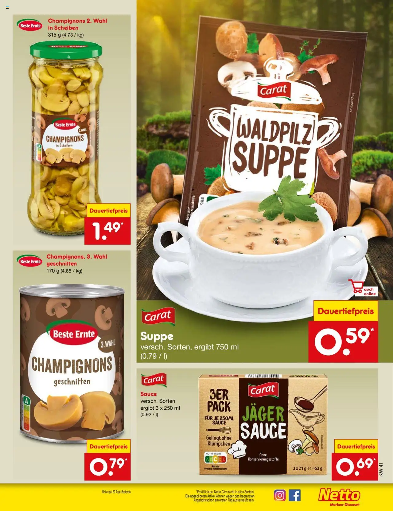 Netto Marken-Discount Prospekt 	 – gültig ab 06.10.2025 | Seite: 55 | Produkte: Champignons