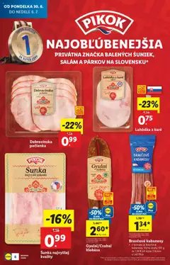 Lidl leták │ platný od 30.06.2025 | Strana: 8 | Produkty: Šunka, Klobása