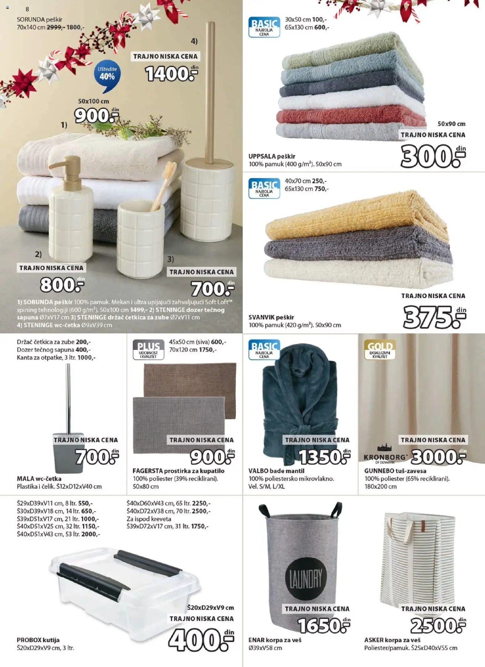 Jysk katalog - važi od 12.11.2025 | Strana: 8 | Proizvode: Kutija, Kupatilo, Peškir, Četkica za zube