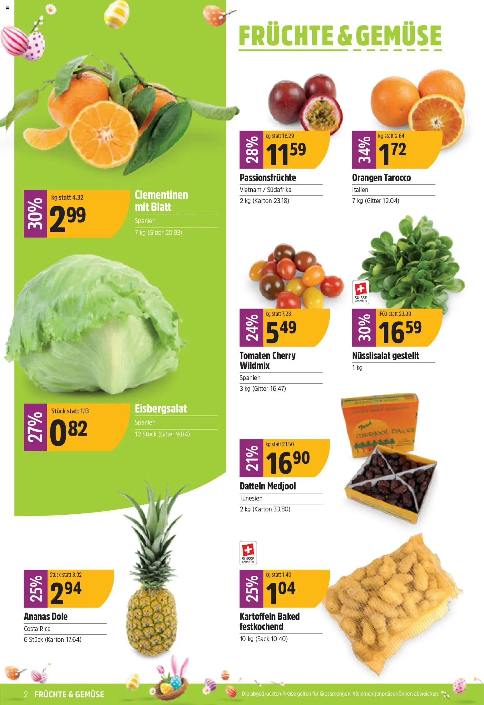 TopCC aktionen – gültig ab 09.03.2026 | Seite: 2 | Produkte: Gitter, Orangen, Kartoffeln, Früchte