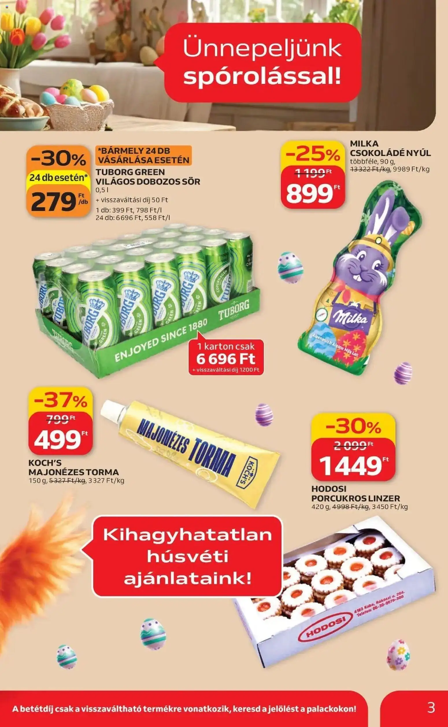 Auchan akciós ujság - amely érvényes a következő dátumtól: 19.03.2026 | Oldal: 3 | Termékek: Telefon, Torma, Dobozos sör, Sör
