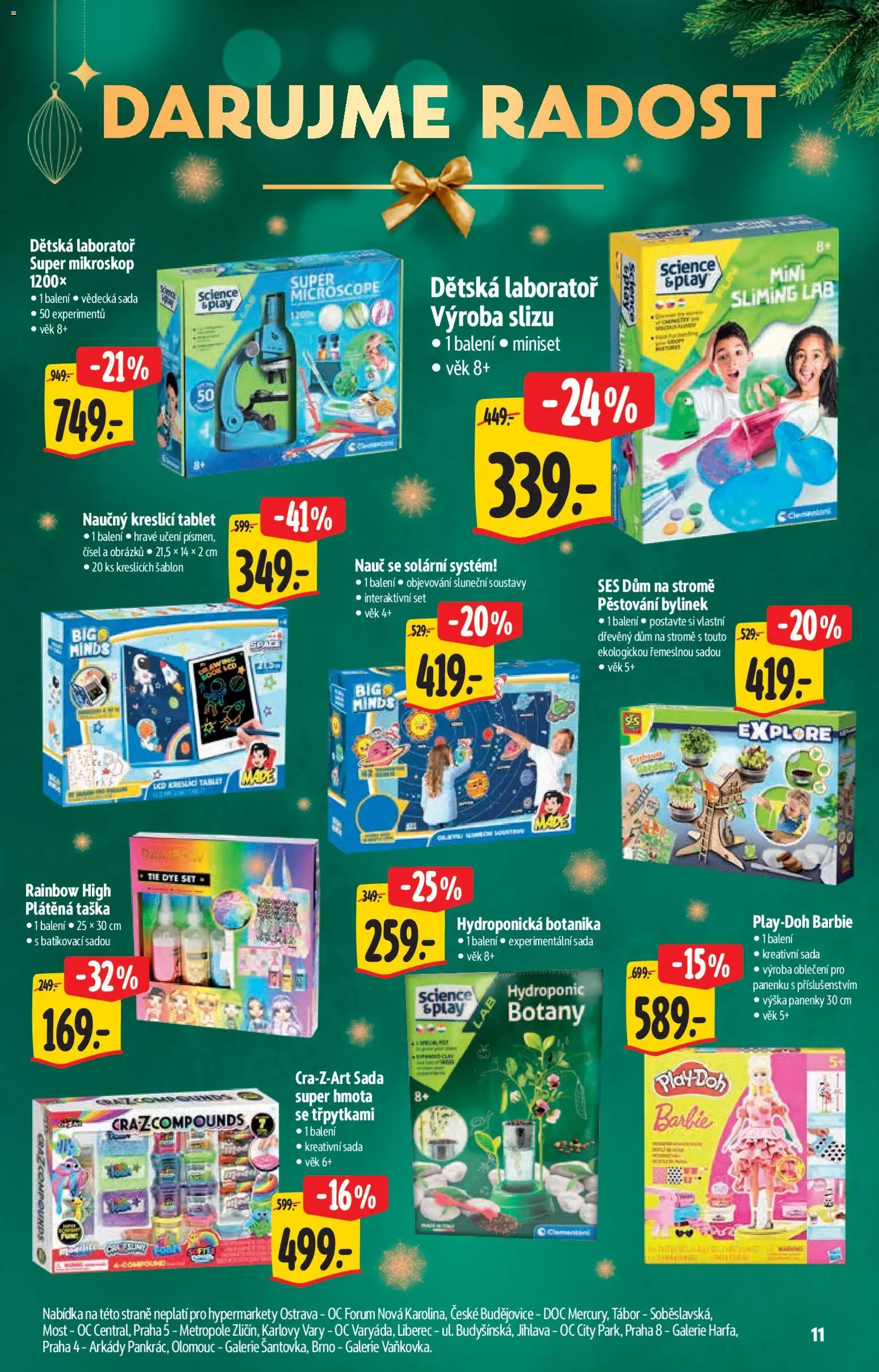 Albert katalog - Hypermarket - Dárky od 03.12.2025 | Strana: 11 | Produkty: Mošt, Tablet, Barbie, Oblečení