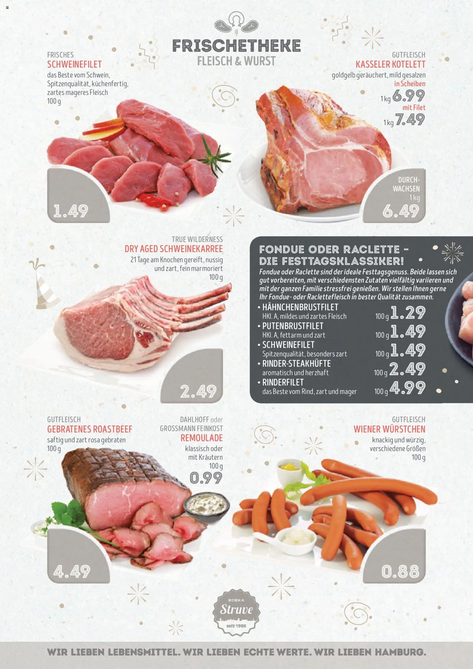 Edeka Struve Prospekt 	 – gültig ab 29.12.2025 | Seite: 4 | Produkte: Rinderfilet, Schweinefilet, Wurst, Fleisch