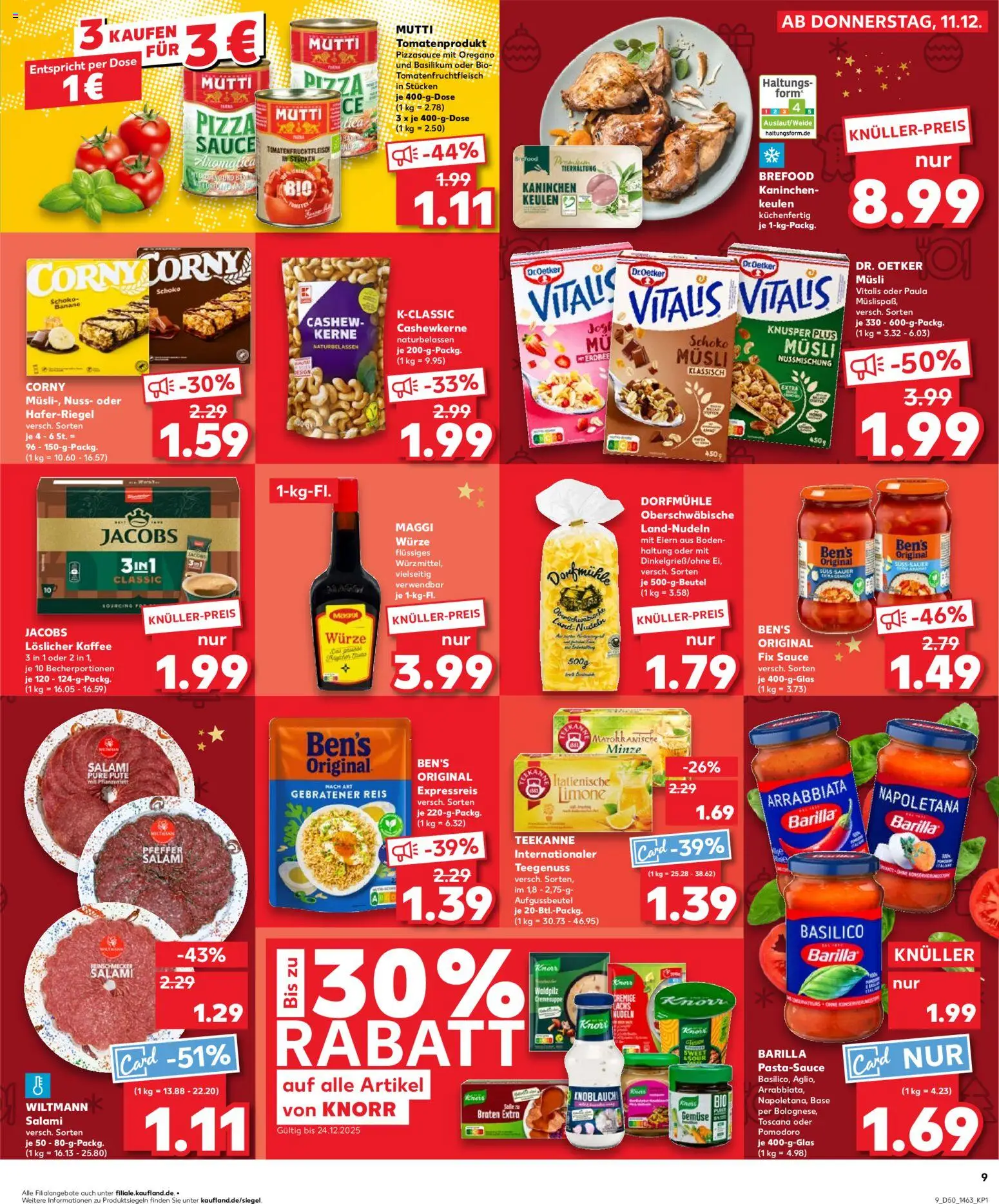 Kaufland prospekt Stuttgart	 – gültig ab 14.12.2025 | Seite: 9 | Produkte: Kaffee, Pasta, Reis, Nudeln