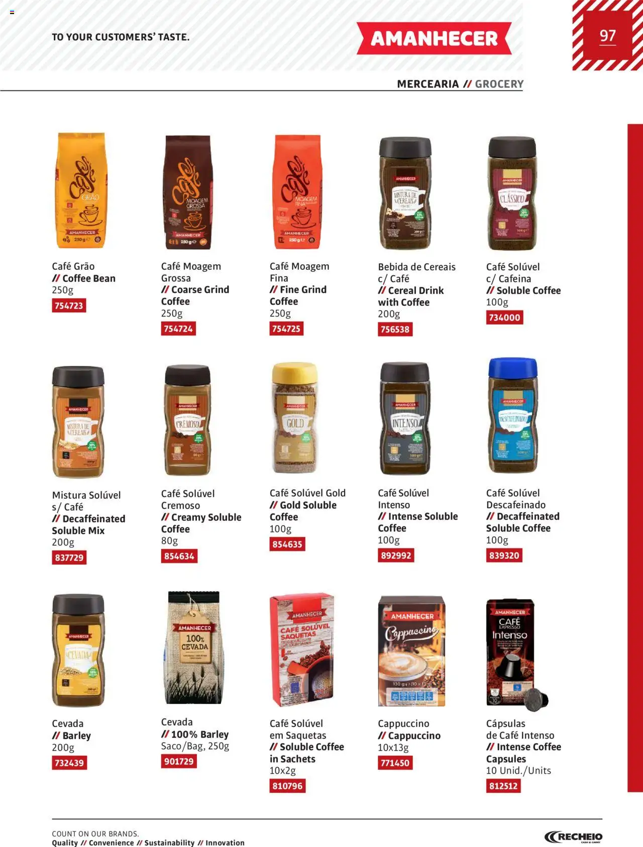 Recheio AS NOSSAS MARCAS │ válido de 19.12.2023 | Página: 97 | Produtos: Café solúvel, Café, Cereais, Bebida