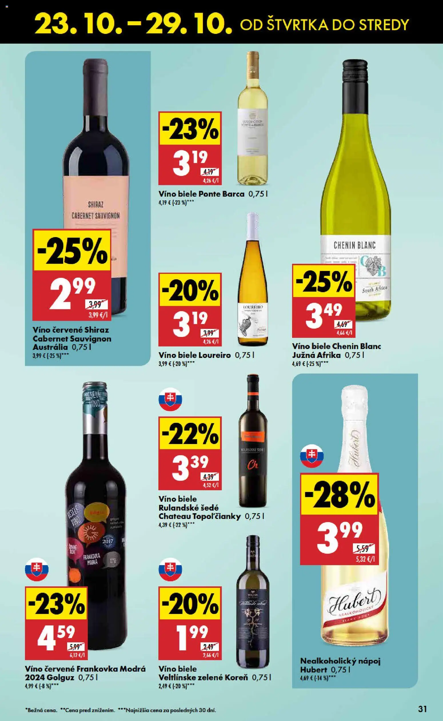 Nové Biedronka akcie – leták je platný od 23.10.2025 | Strana: 31 | Produkty: Víno