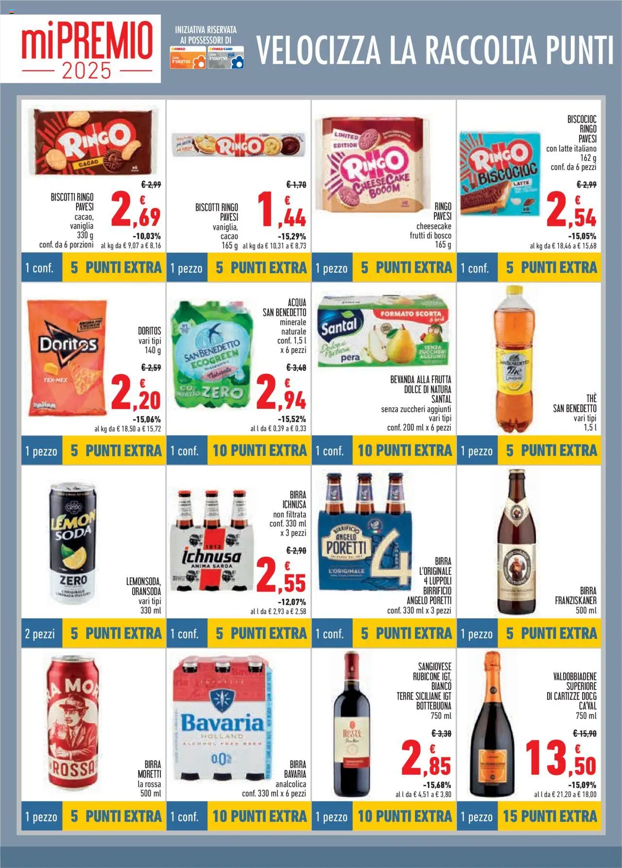 Volantino Conad del 11.09.2025 | Pagina: 14 | Prodotti: Biscotti, Acqua, Latte, Birra Moretti