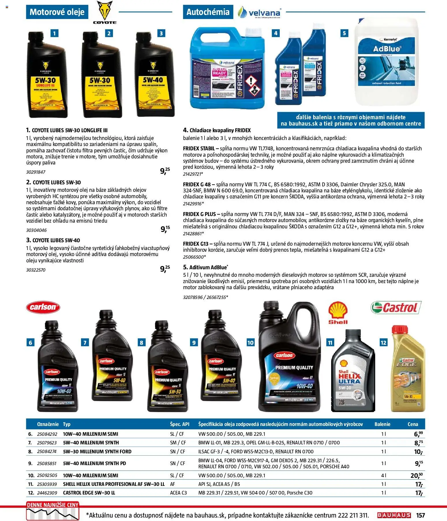 Nové Bauhaus akcie – leták je platný od 26.01.2026 | Strana: 157 | Produkty: Olej
